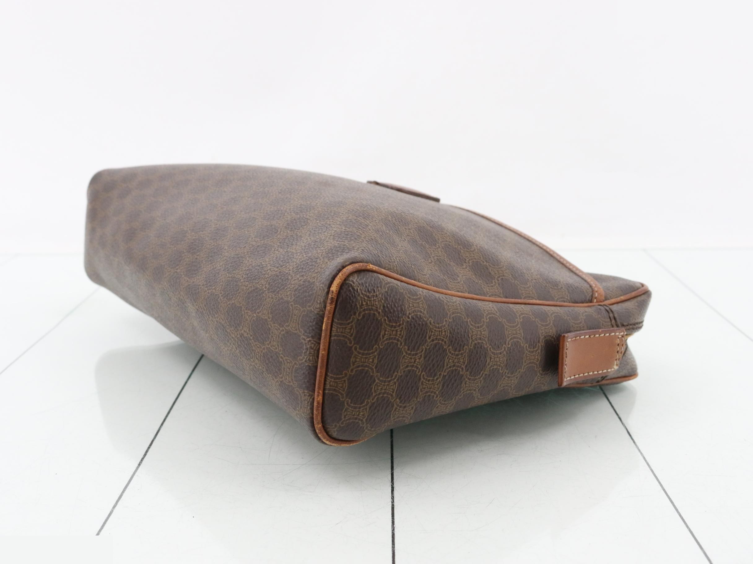 Macadam PVC Clutch Bag, Brown — view 6