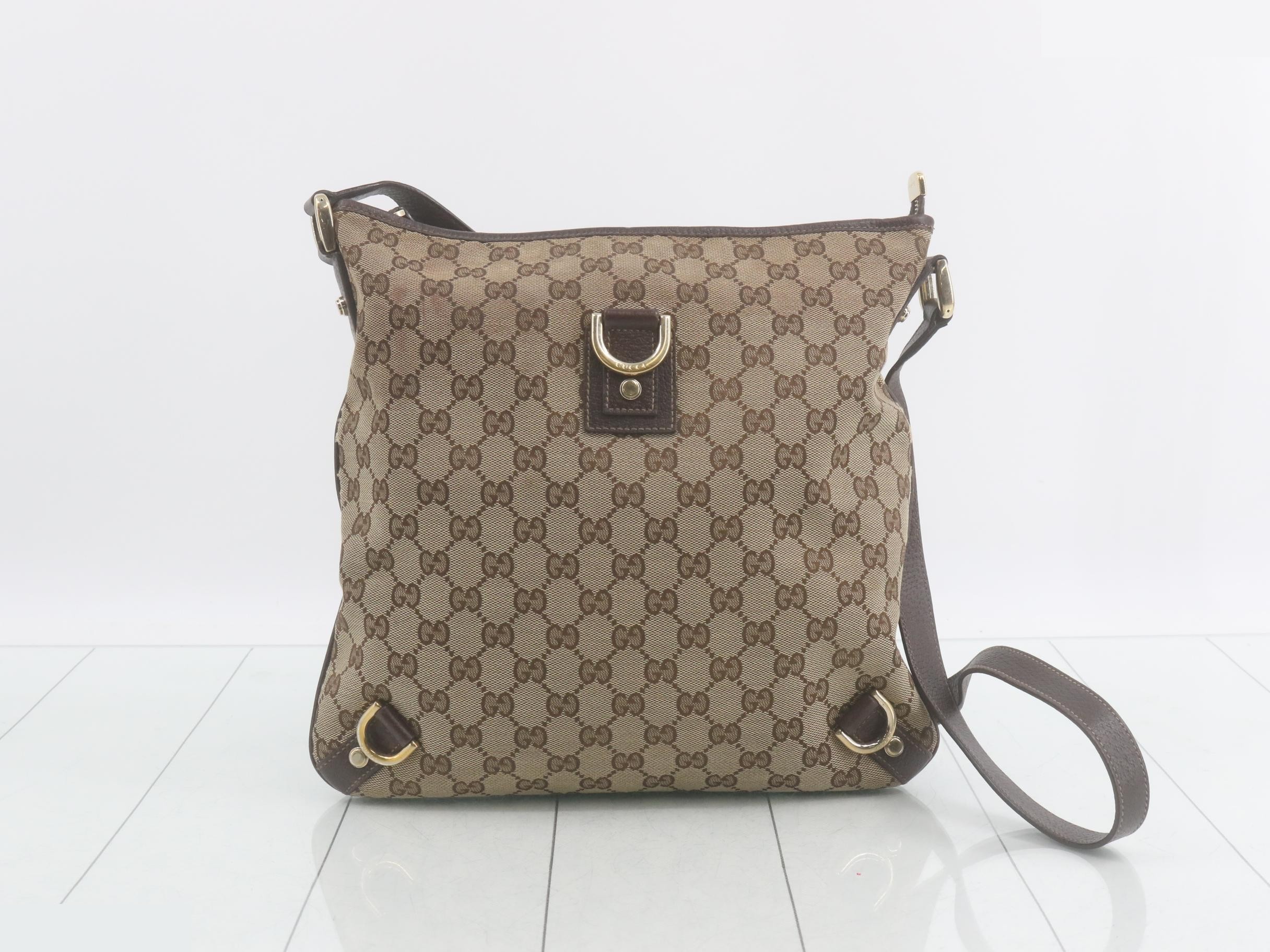GG canvas shoulder bag, beige, overall sticky