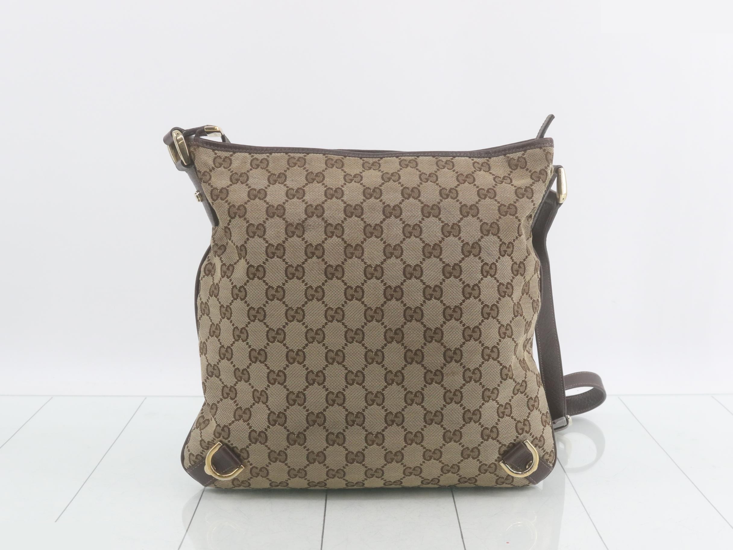 GG canvas shoulder bag, beige, overall sticky — view 2