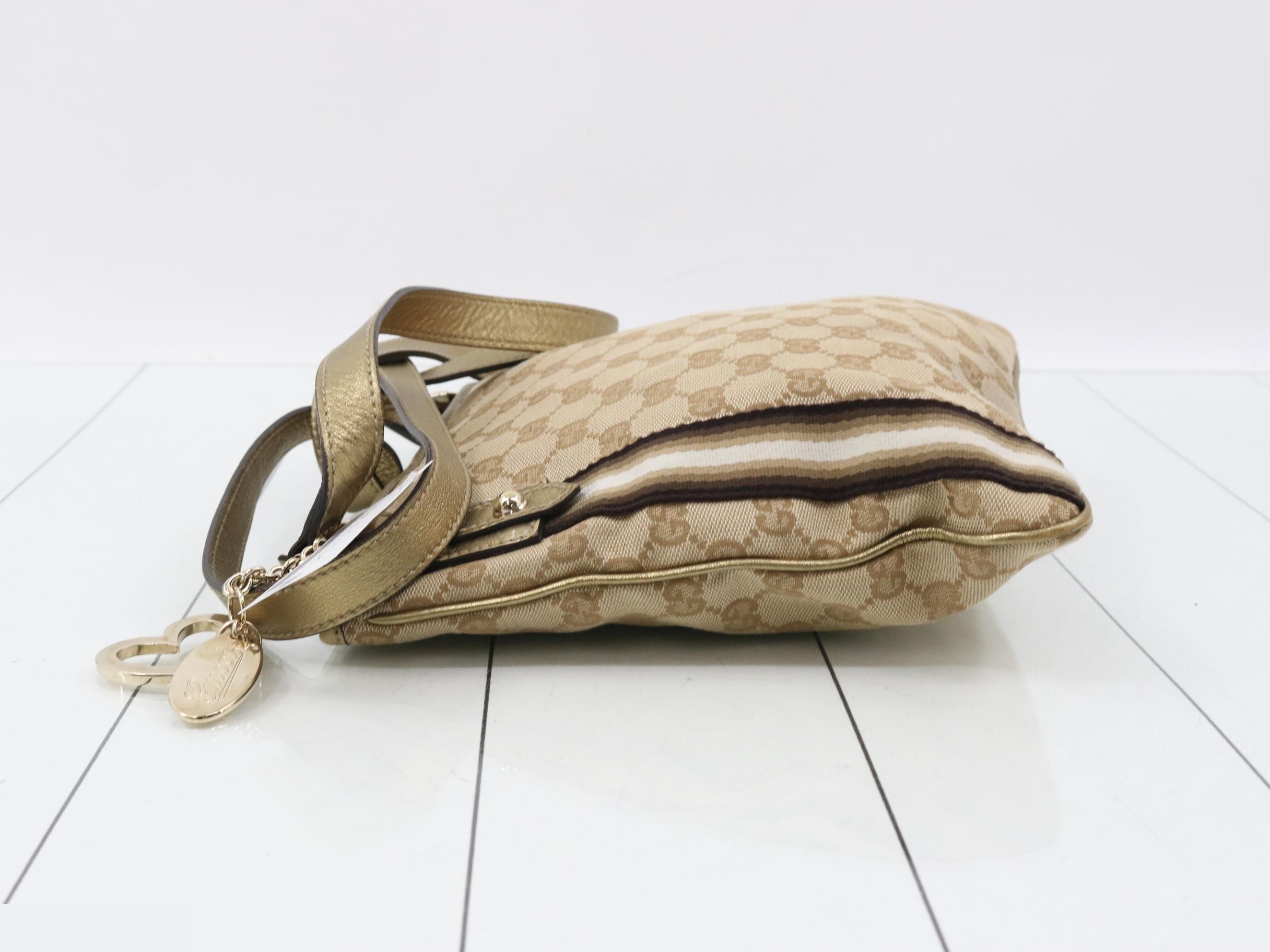 144388 Canvas x Leather Sherry Line Shoulder Bag — view 4