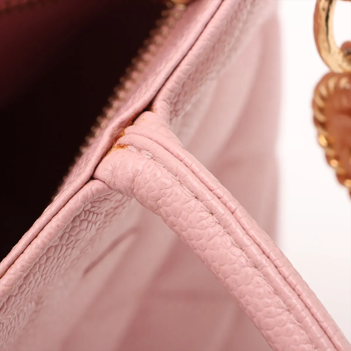 reprint caviar skin tote bag pink gold hardware 8162913 8th series — view 12