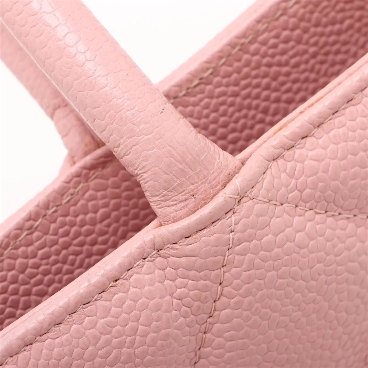 reprint caviar skin tote bag pink gold hardware 8162913 8th series — view 13