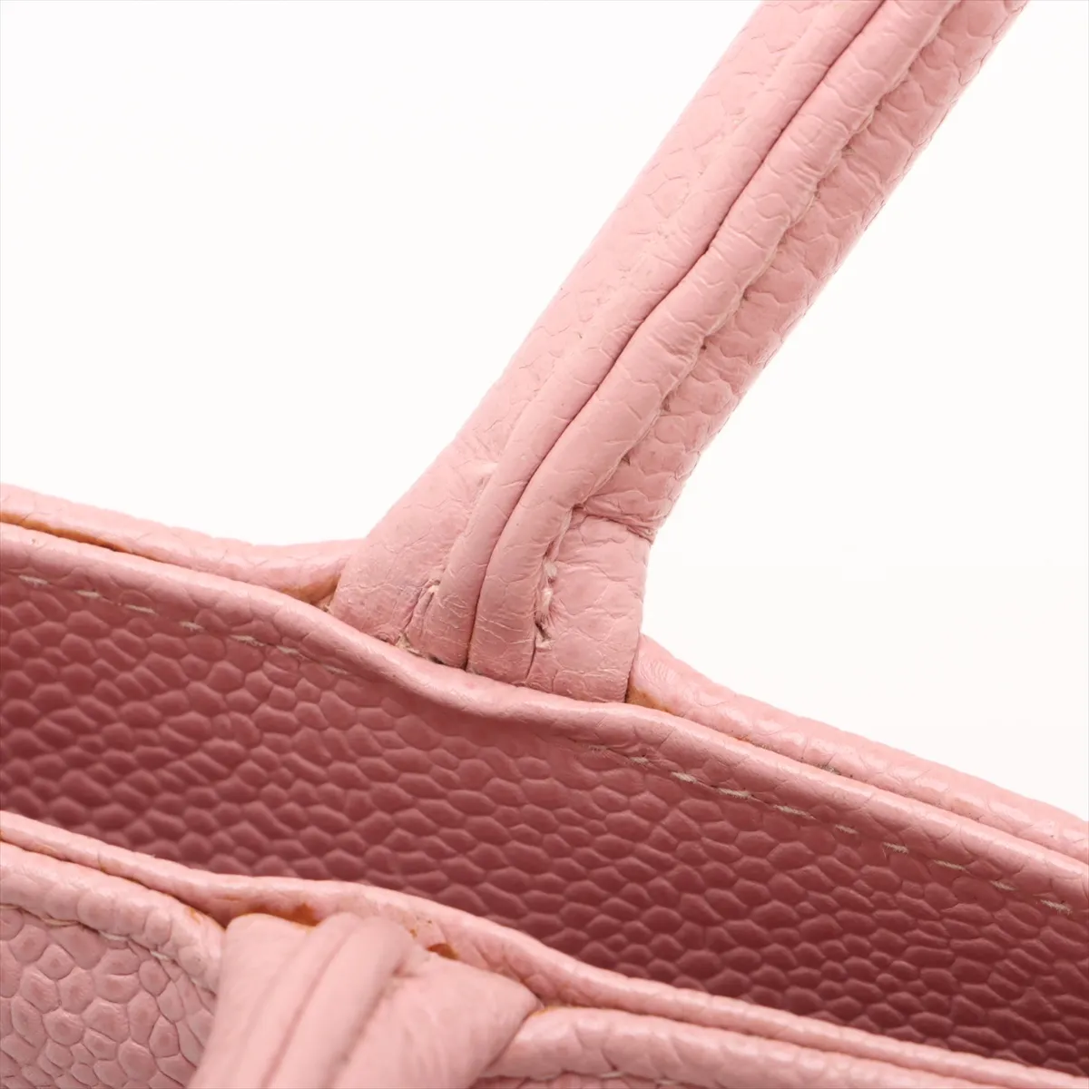 reprint caviar skin tote bag pink gold hardware 8162913 8th series — view 14