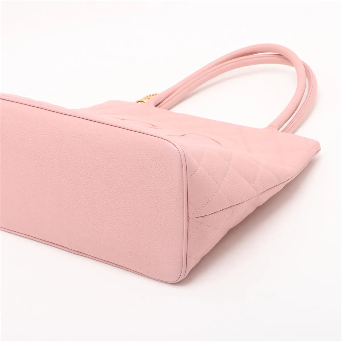 reprint caviar skin tote bag pink gold hardware 8162913 8th series — view 3