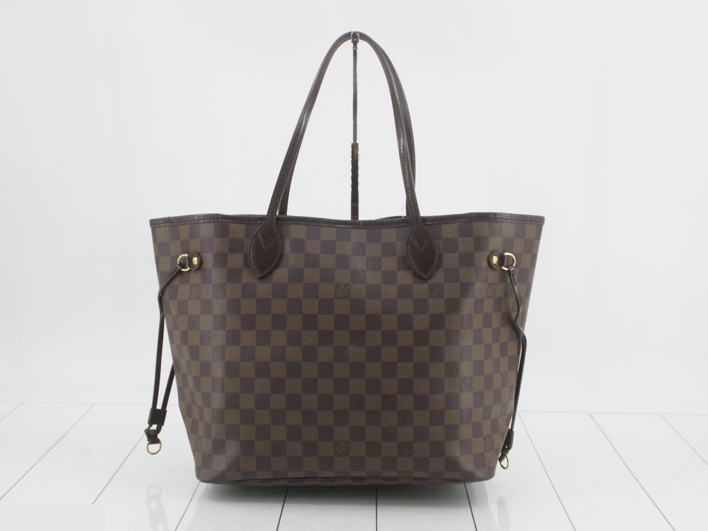 Neverfull MM Damier Ebene Brown Shoulder Bag — view 2
