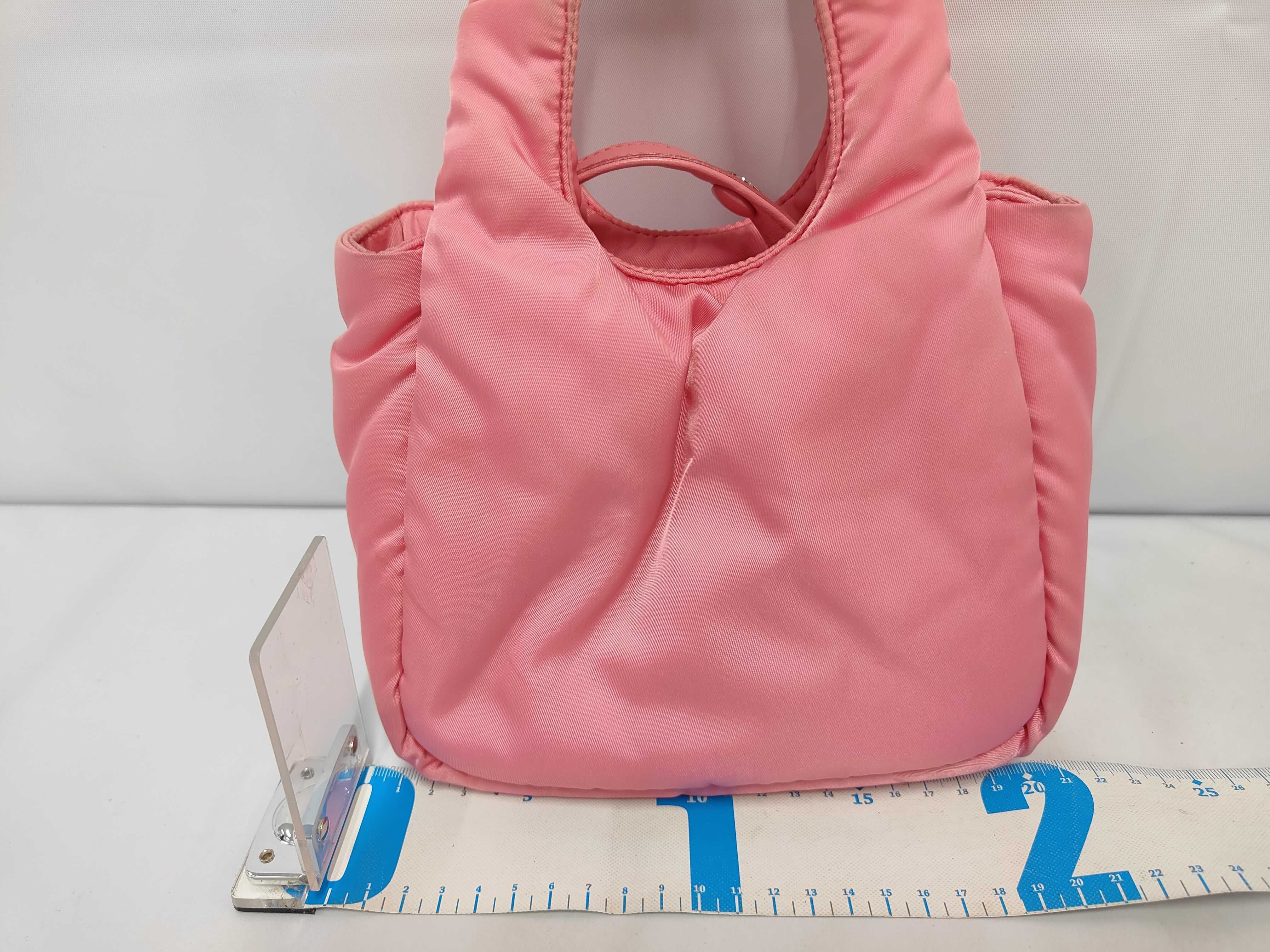 2-way bag with long strap, nylon, pink bag — view 2
