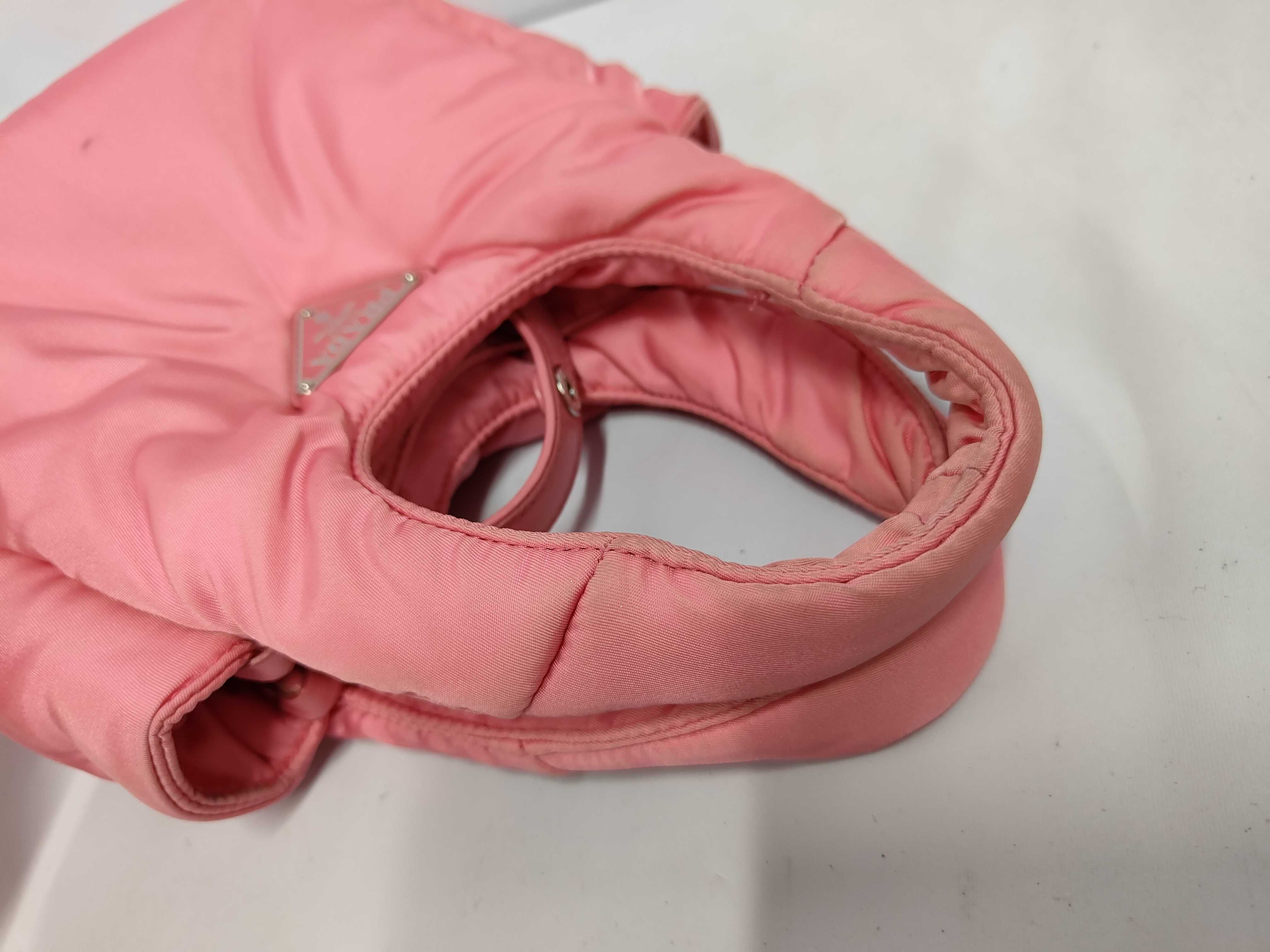 2-way bag with long strap, nylon, pink bag — view 5