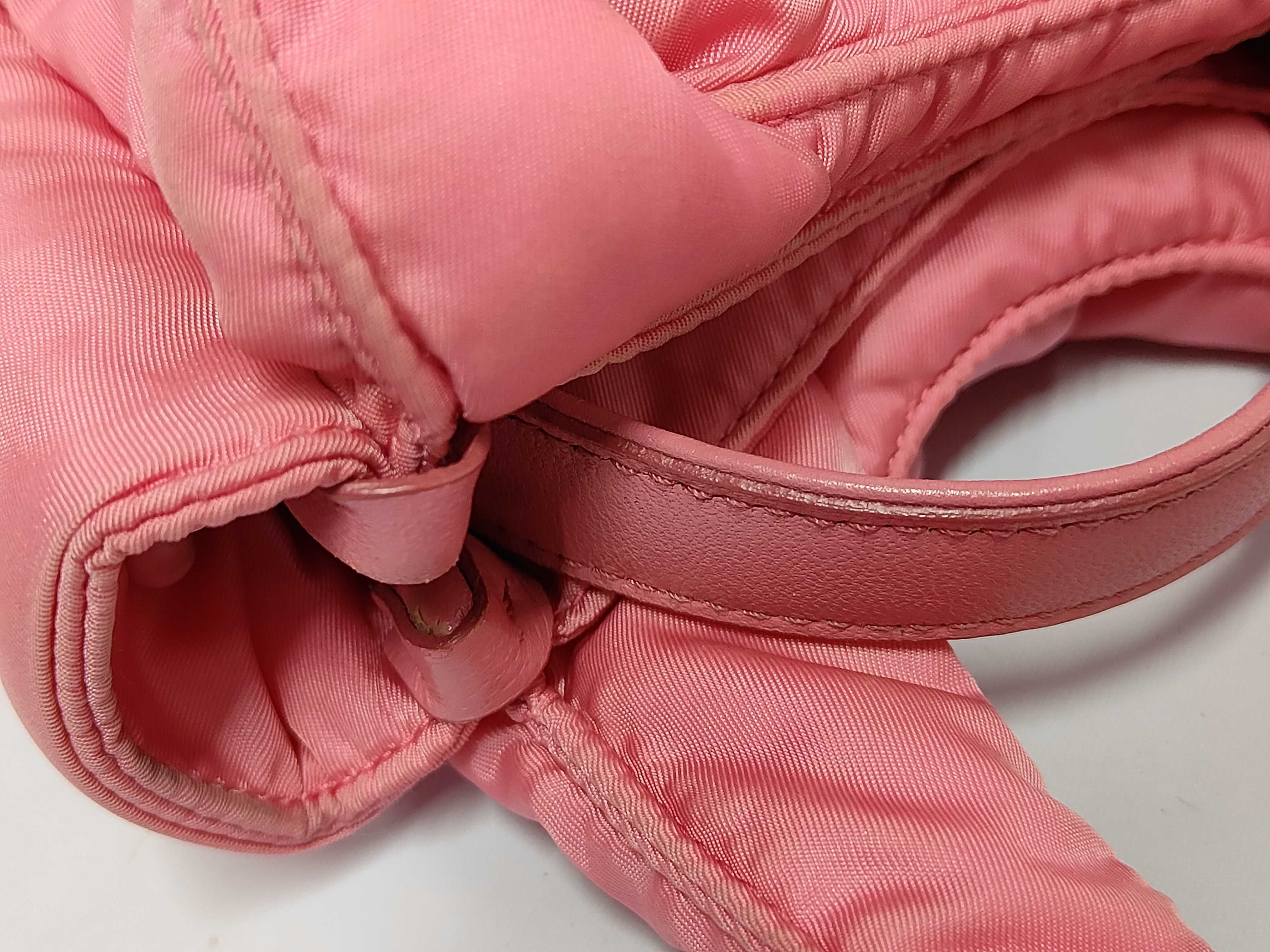 2-way bag with long strap, nylon, pink bag — view 7