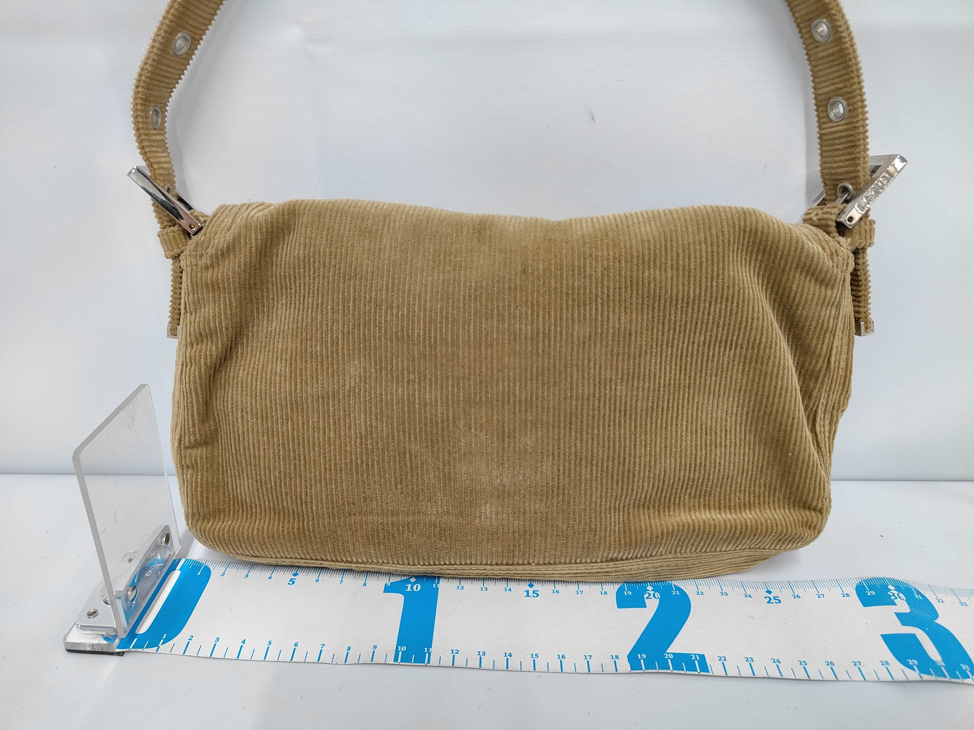 Corduroy Beige Mamma Bucket Bag with Silver Hardware 2362/26424/009 One-Shoulder Bag — view 2