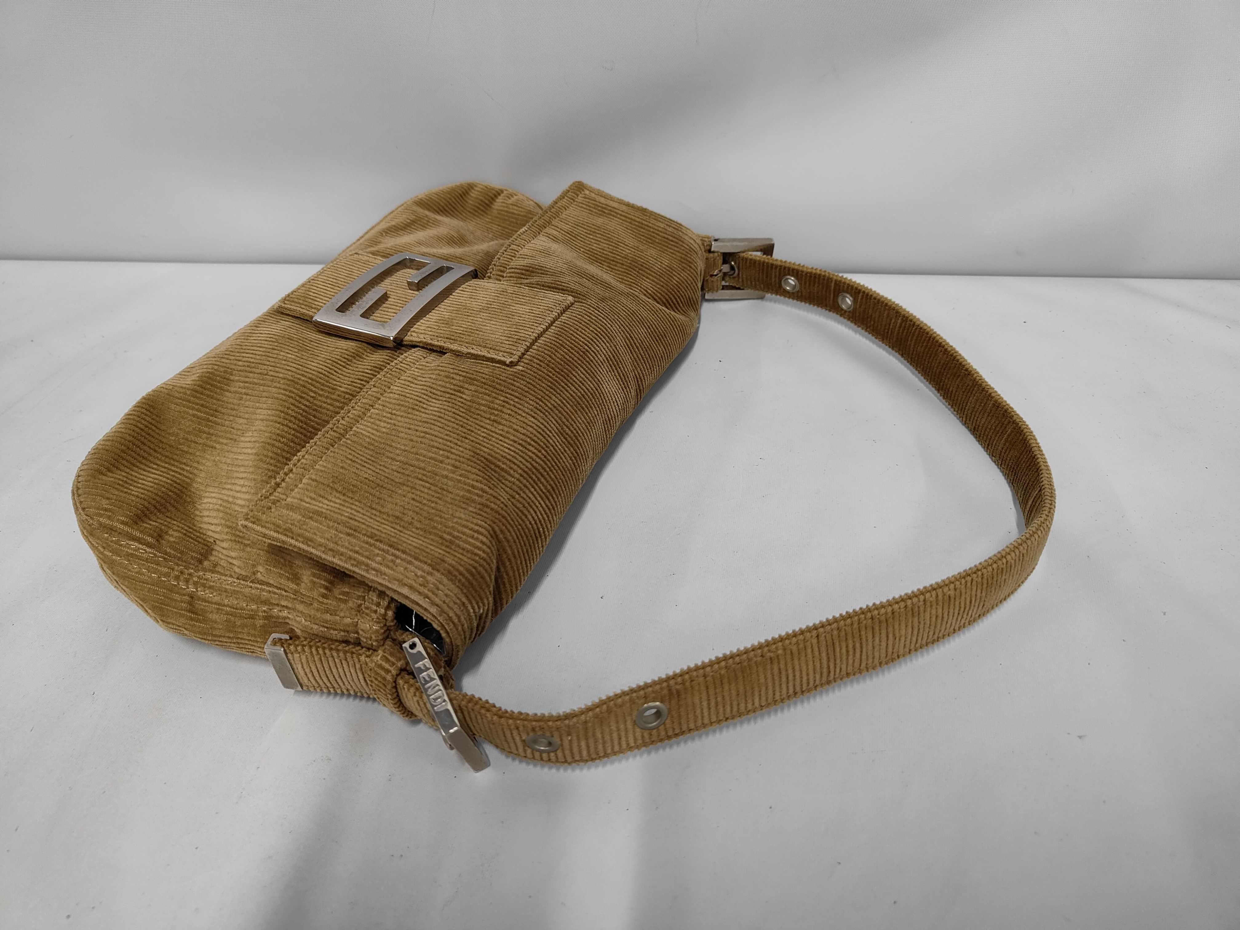 Corduroy Beige Mamma Bucket Bag with Silver Hardware 2362/26424/009 One-Shoulder Bag — view 5