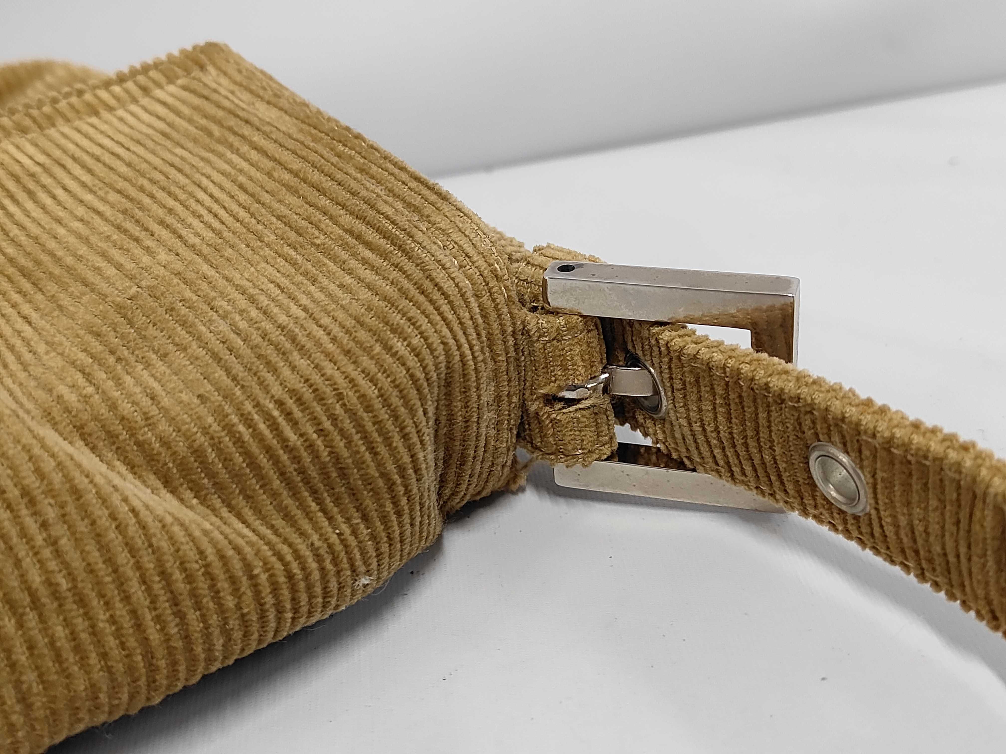 Corduroy Beige Mamma Bucket Bag with Silver Hardware 2362/26424/009 One-Shoulder Bag — view 7