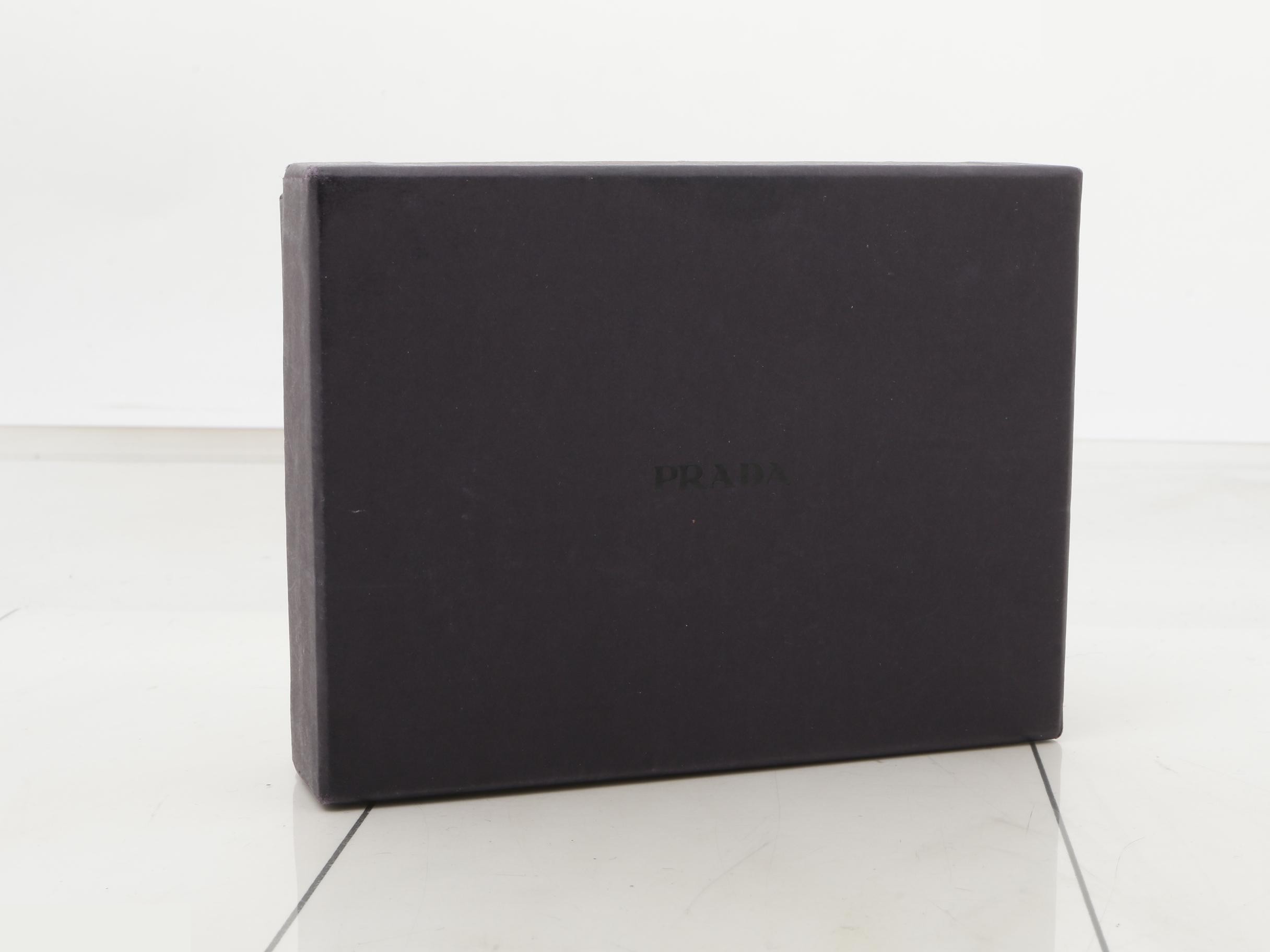 Unused, stored Saffiano leather round zipper coin case — view 5