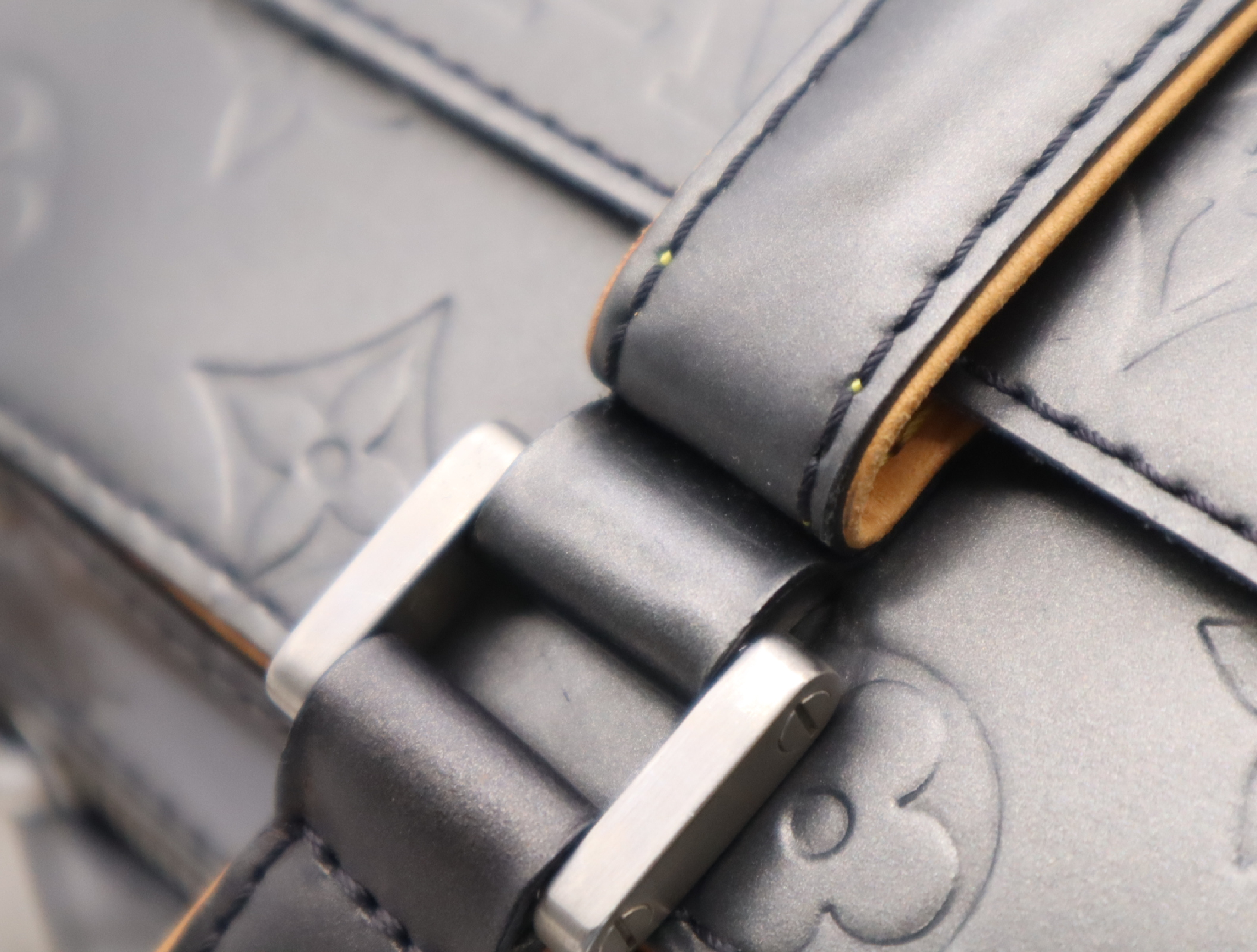 M55172 Monogram Matte Shelton Blue Shoulder Bag — view 10