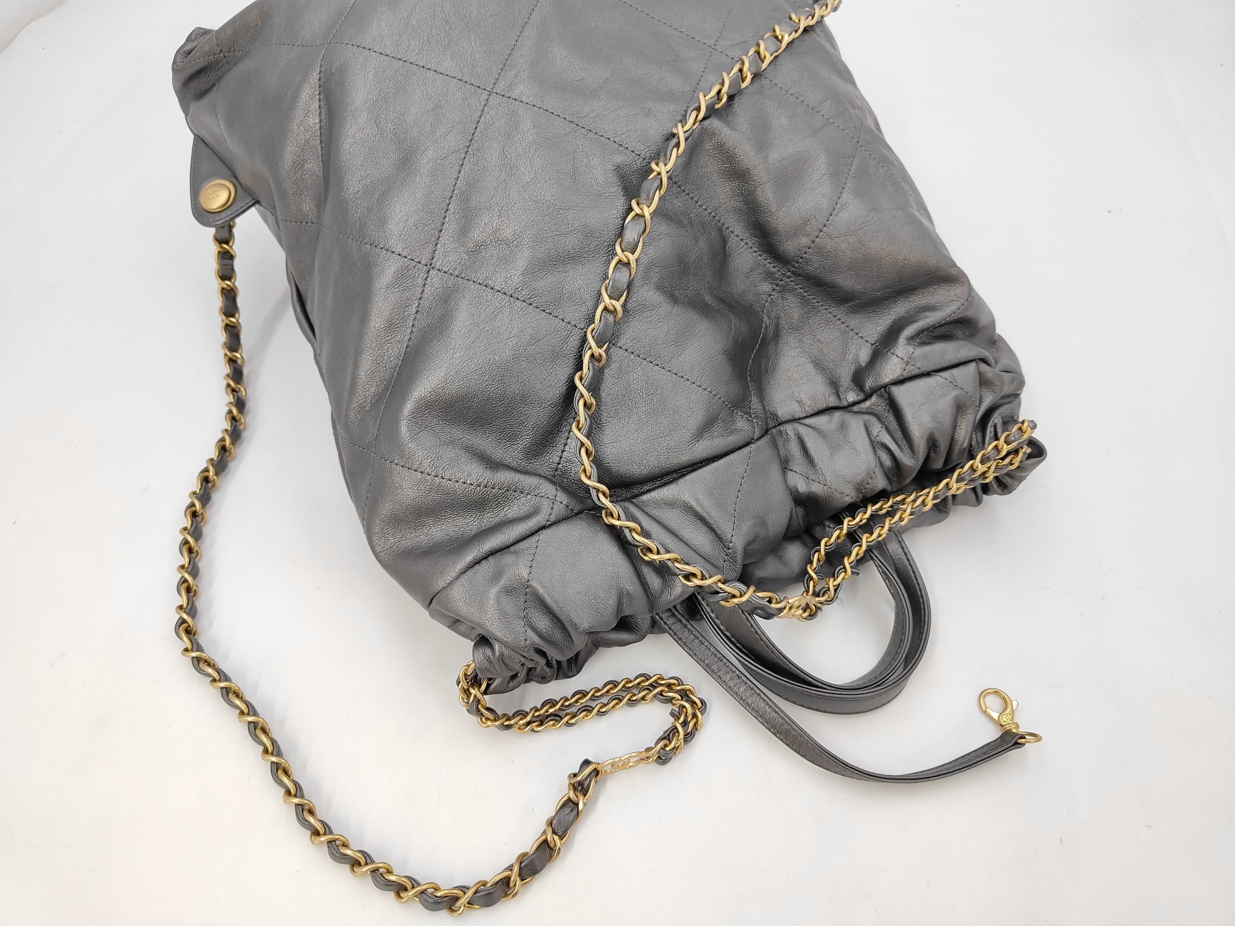AS3313 CHANEL22 Backpack, Large, Gray — view 5