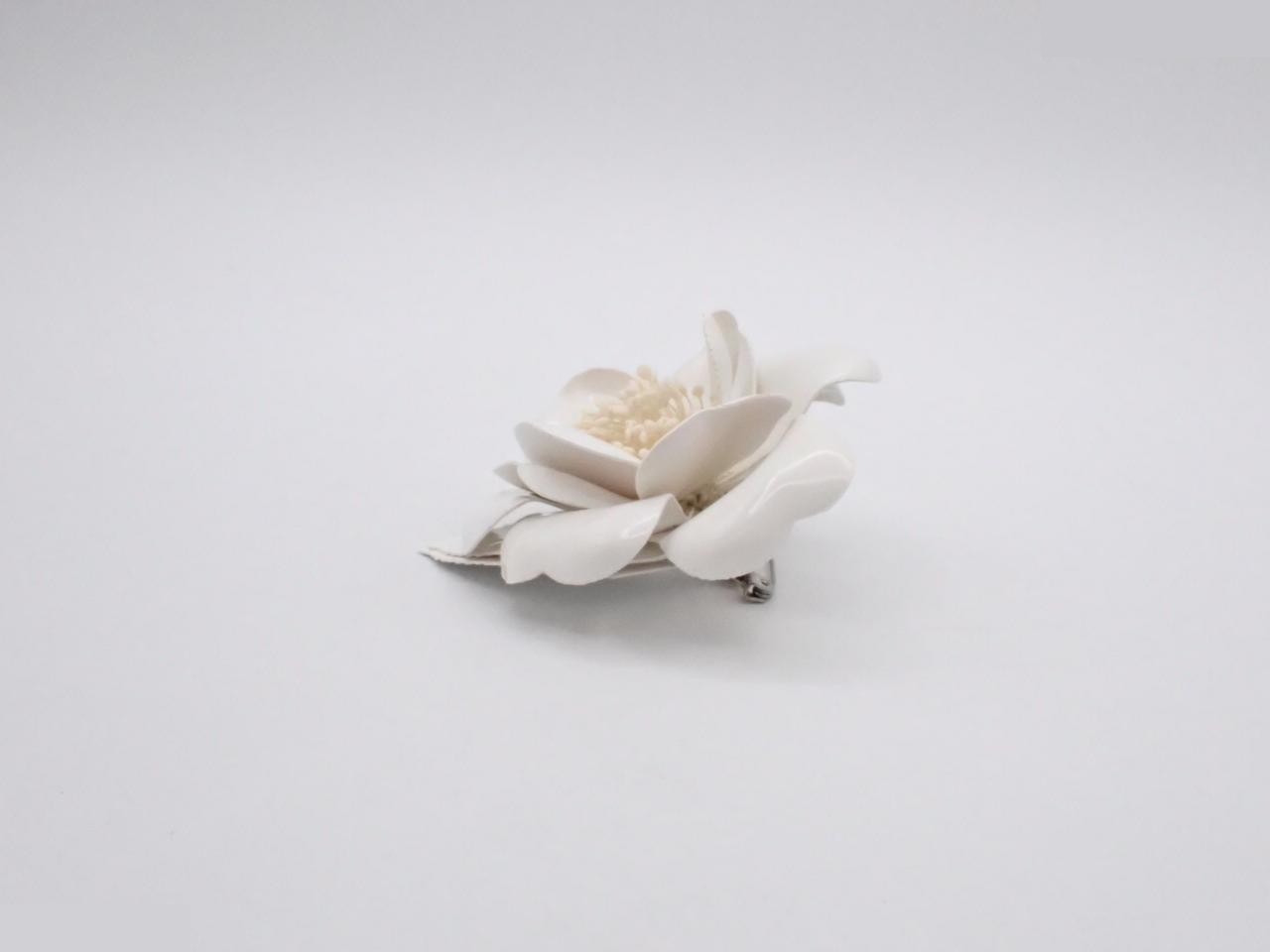 Camellia Corsage/Brooch, Plastic, with Box — view 3
