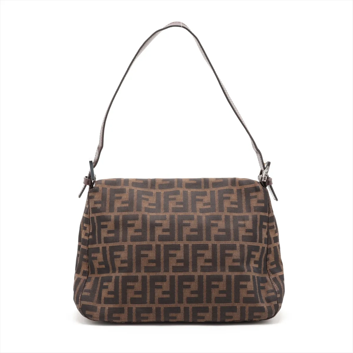 Zucca Mamma Bucket Canvas x Leather Shoulder Bag, Brown — view 2