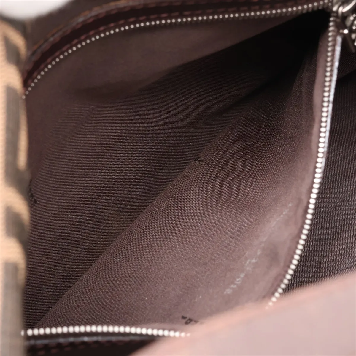Zucca Mamma Bucket Canvas x Leather Shoulder Bag, Brown — view 7