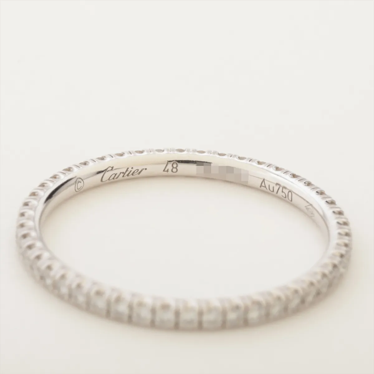 Etincelle de Cartier Full Eternity Diamond Ring, 750 (WG), 1.1g, Size 48, JKU095, dents. — view 3