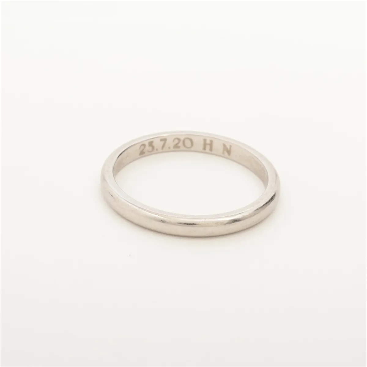Wedding Ring Pt950 2.2g 46 Initial TZJ458 — view 2