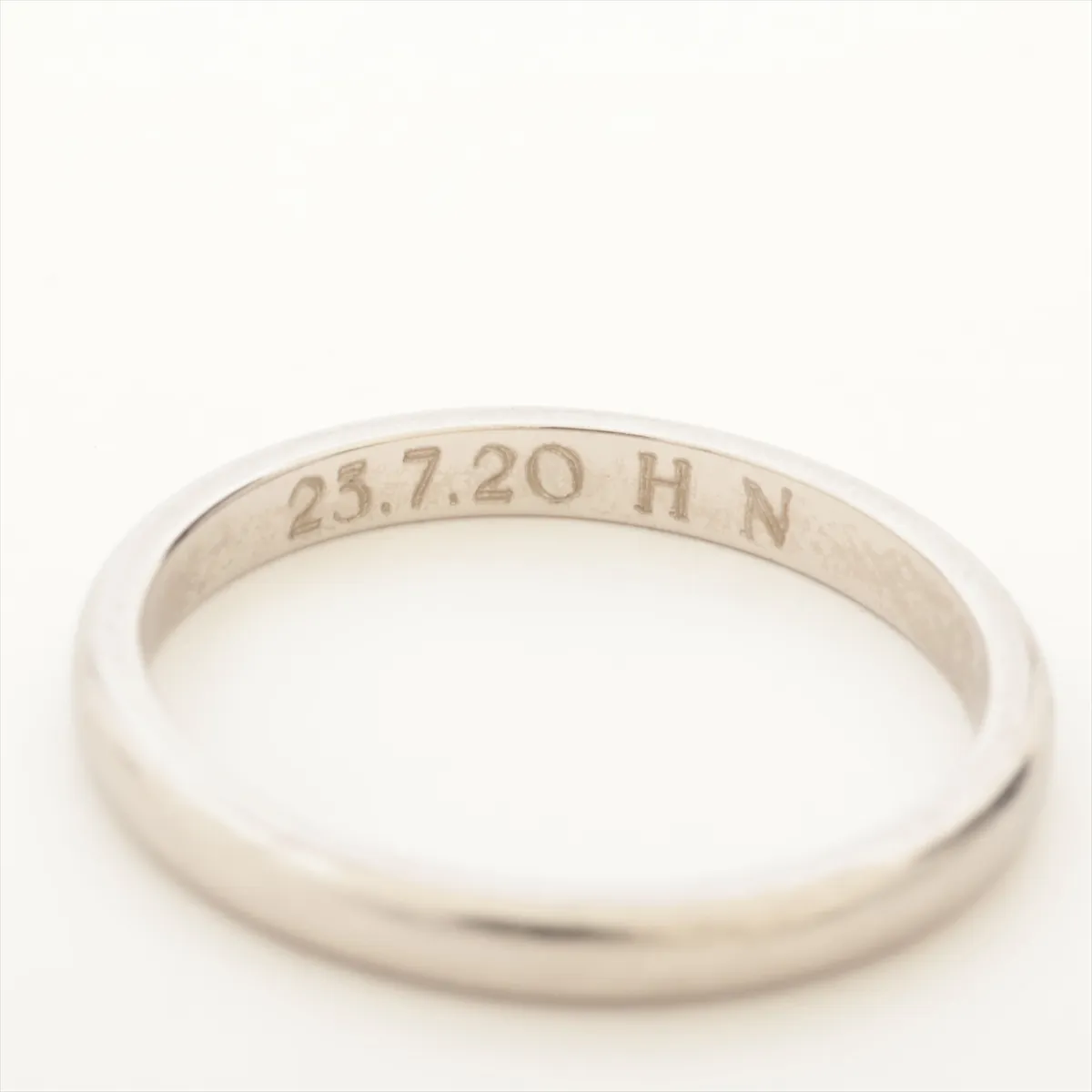 Wedding Ring Pt950 2.2g 46 Initial TZJ458 — view 4