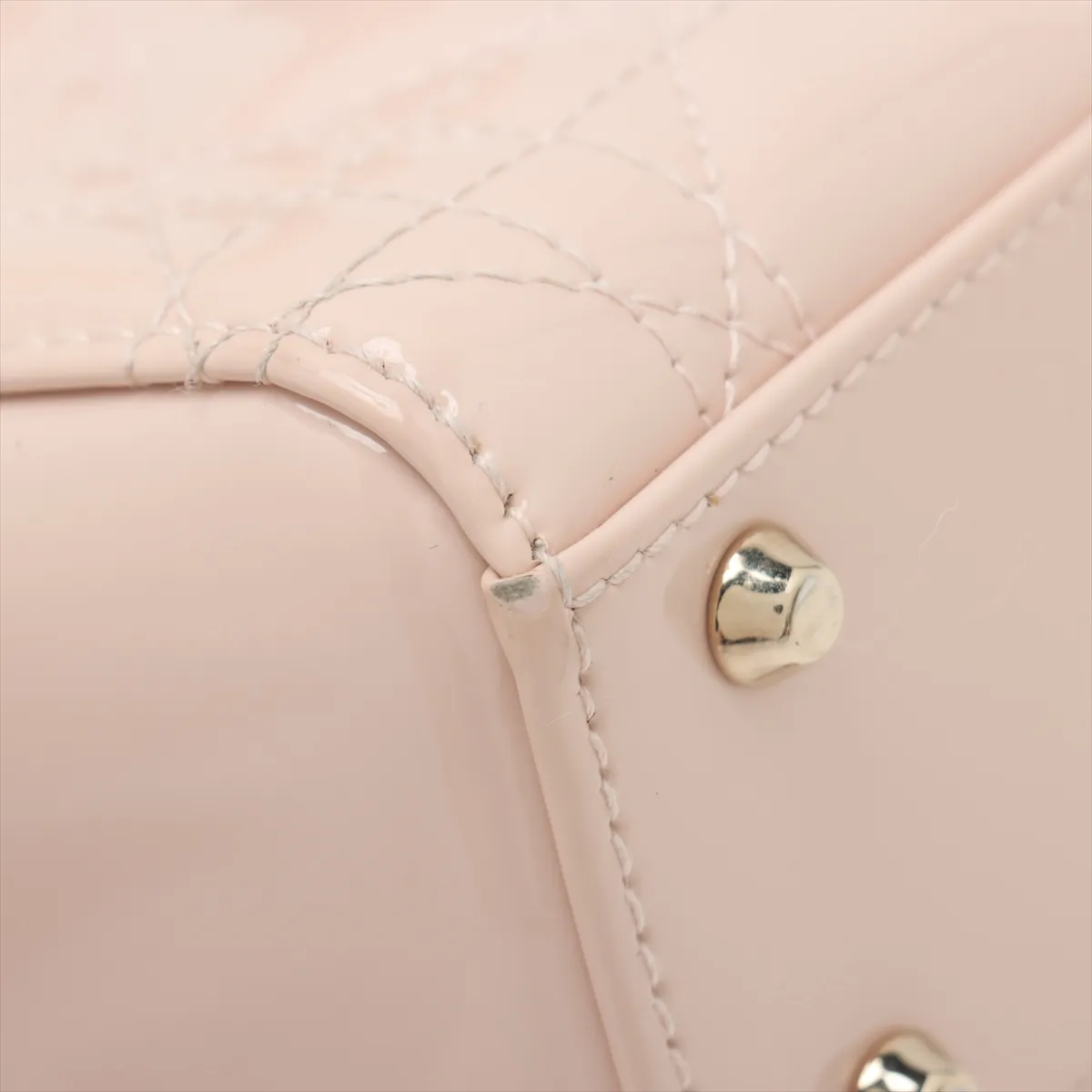 Cannage Lady Dior Mini Patent Leather 2WAY Handbag Pink — view 11