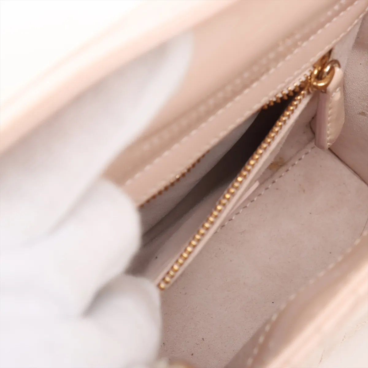 Cannage Lady Dior Mini Patent Leather 2WAY Handbag Pink — view 9