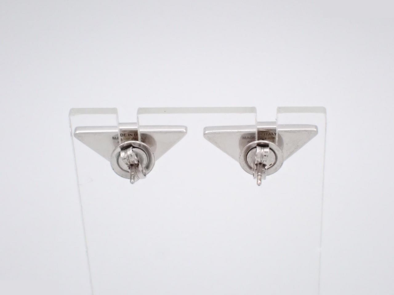 SV925 Crystal Triangle Logo Earrings 5.4g — view 2