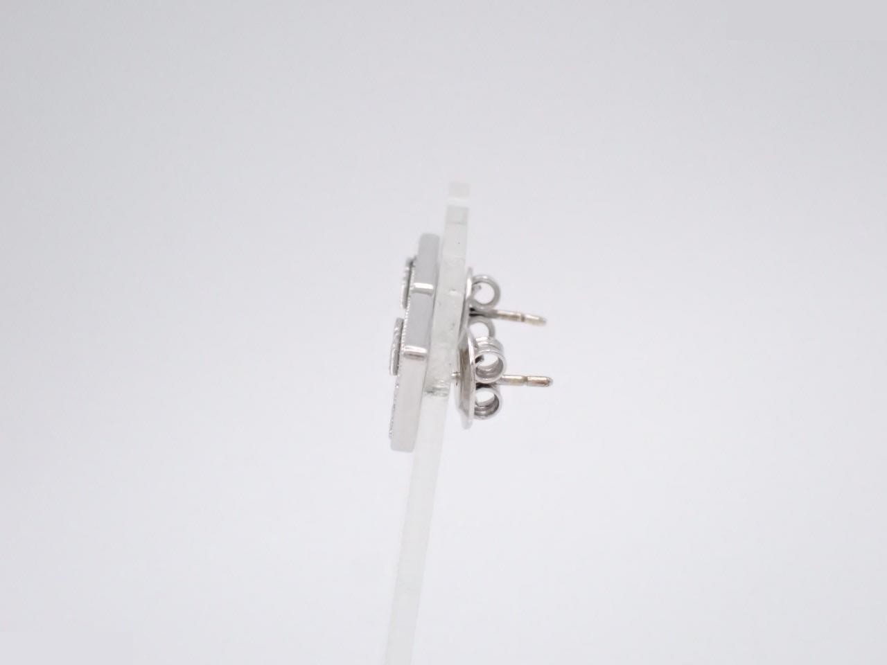 SV925 Crystal Triangle Logo Earrings 5.4g — view 3