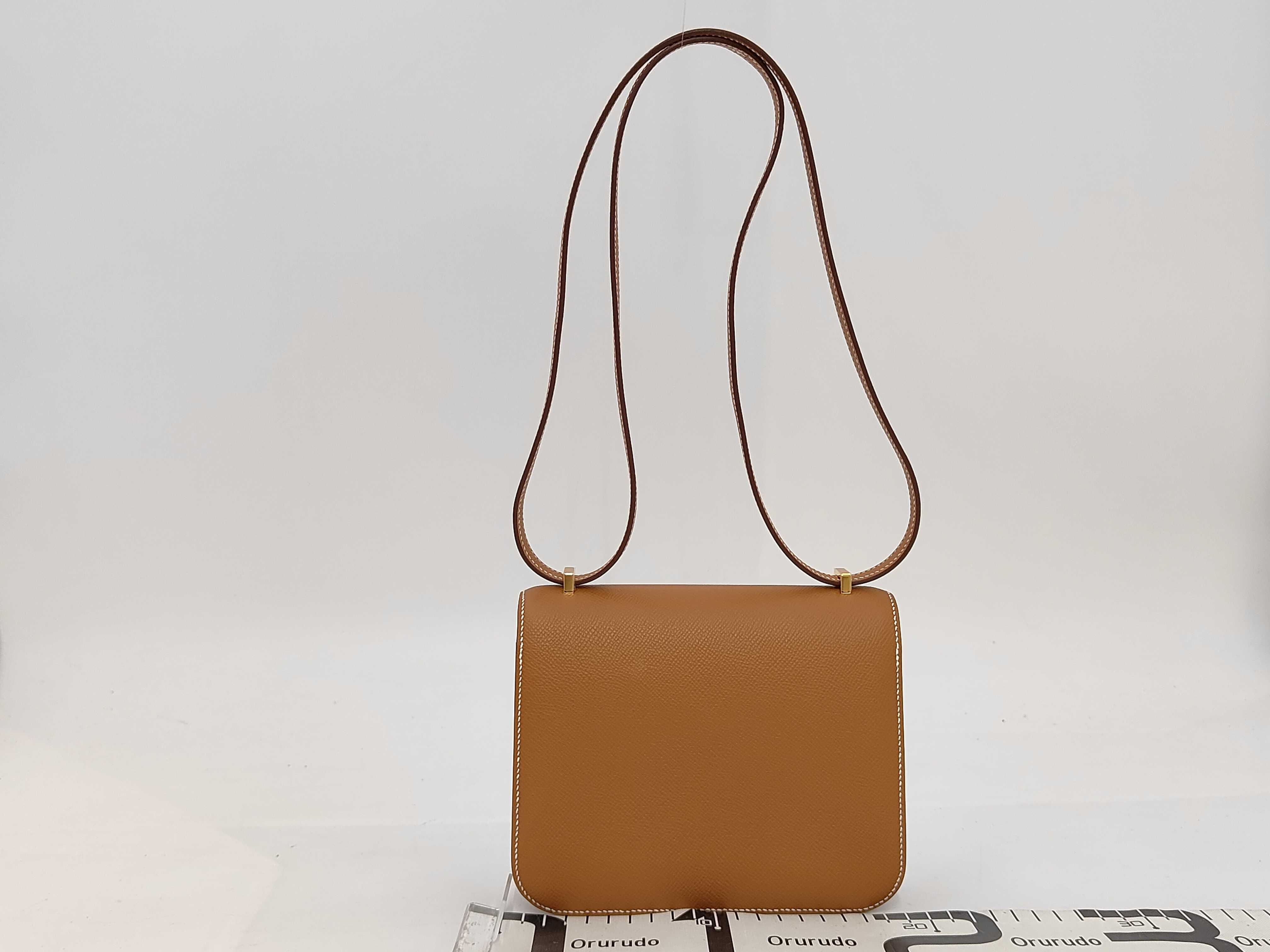 Constance 3 Mini Veau Epsom Gold Shoulder Bag with Seal and U Stamp — view 2