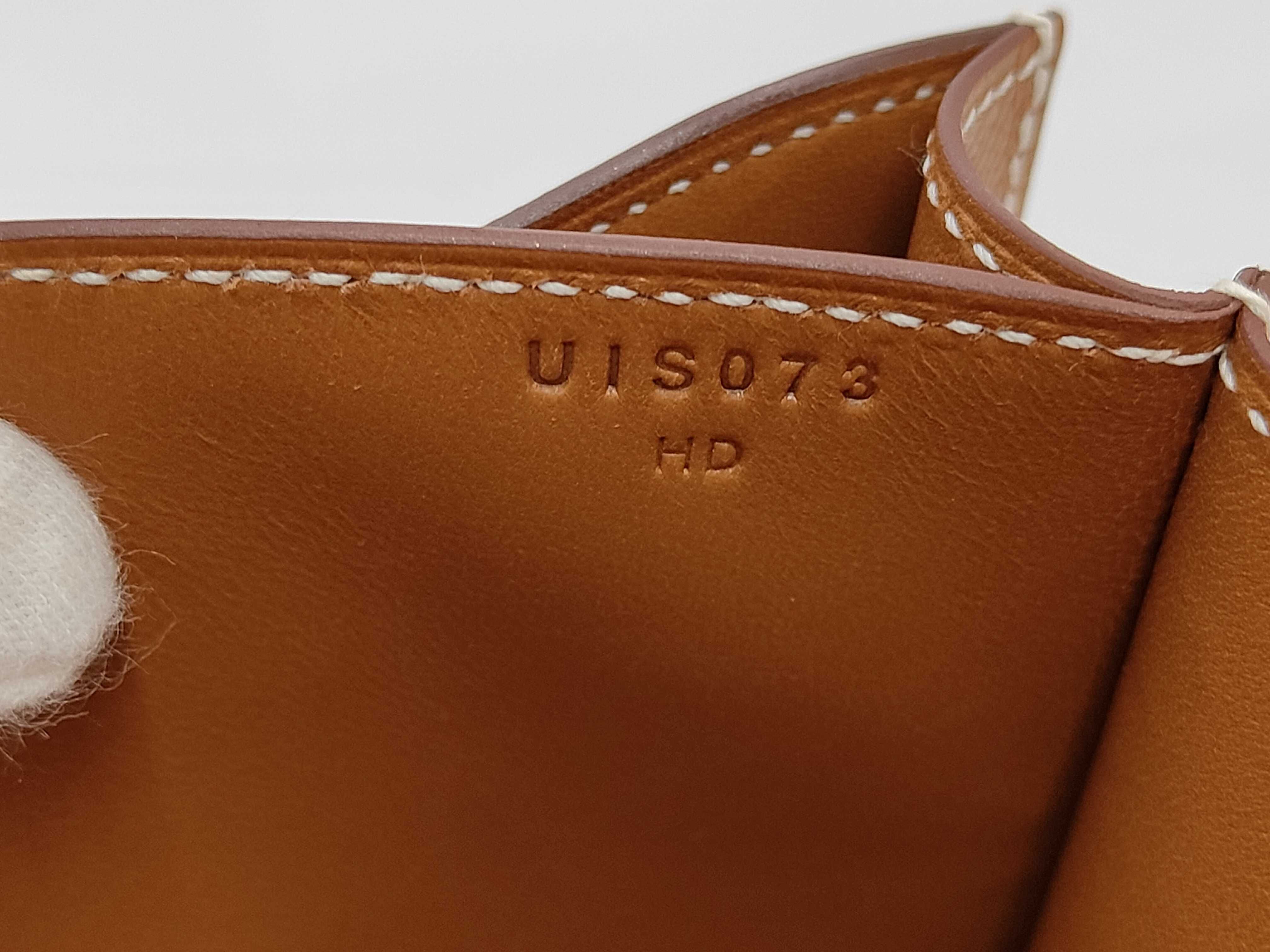 Constance 3 Mini Veau Epsom Gold Shoulder Bag with Seal and U Stamp — view 11