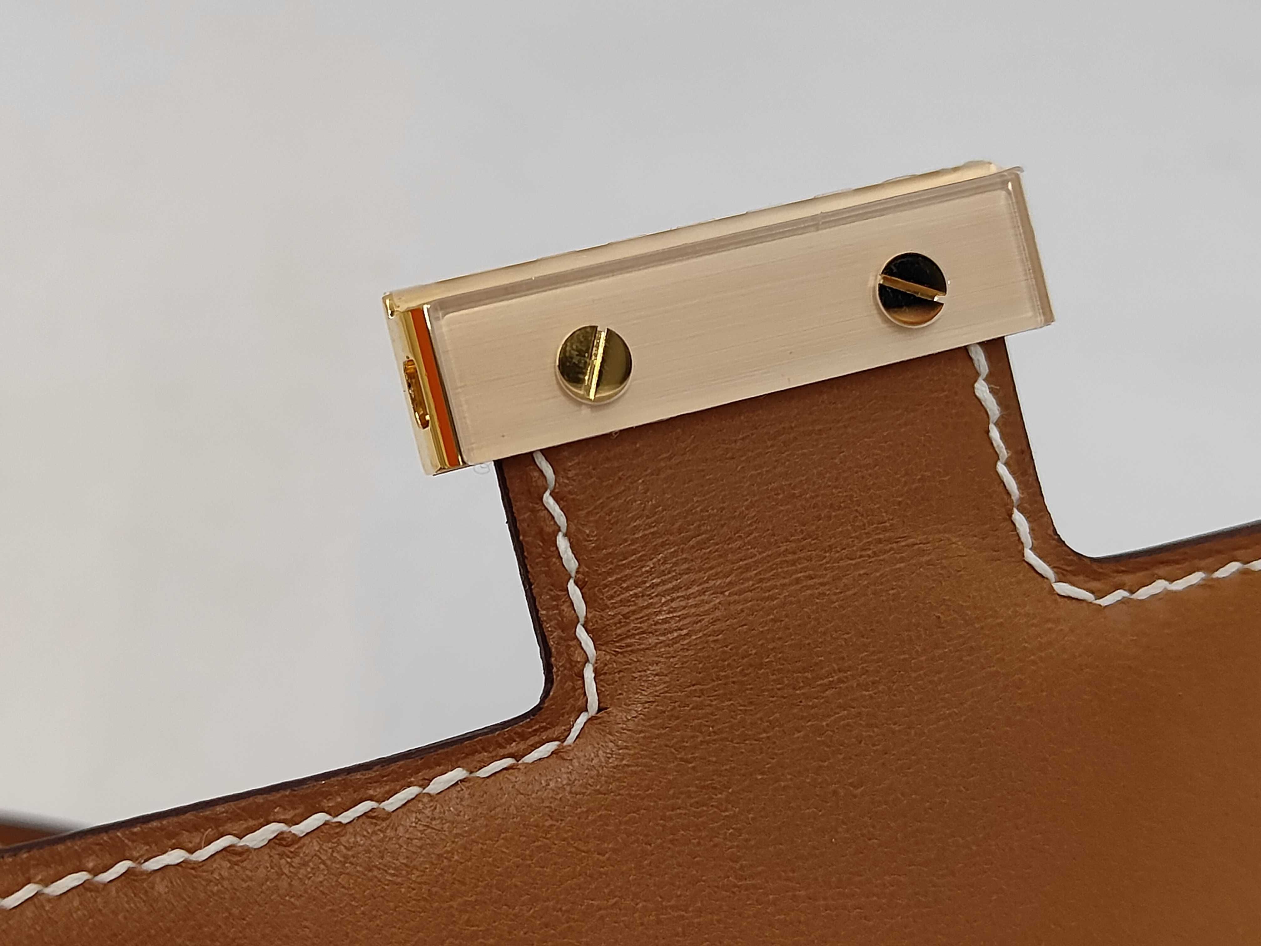 Constance 3 Mini Veau Epsom Gold Shoulder Bag with Seal and U Stamp — view 12