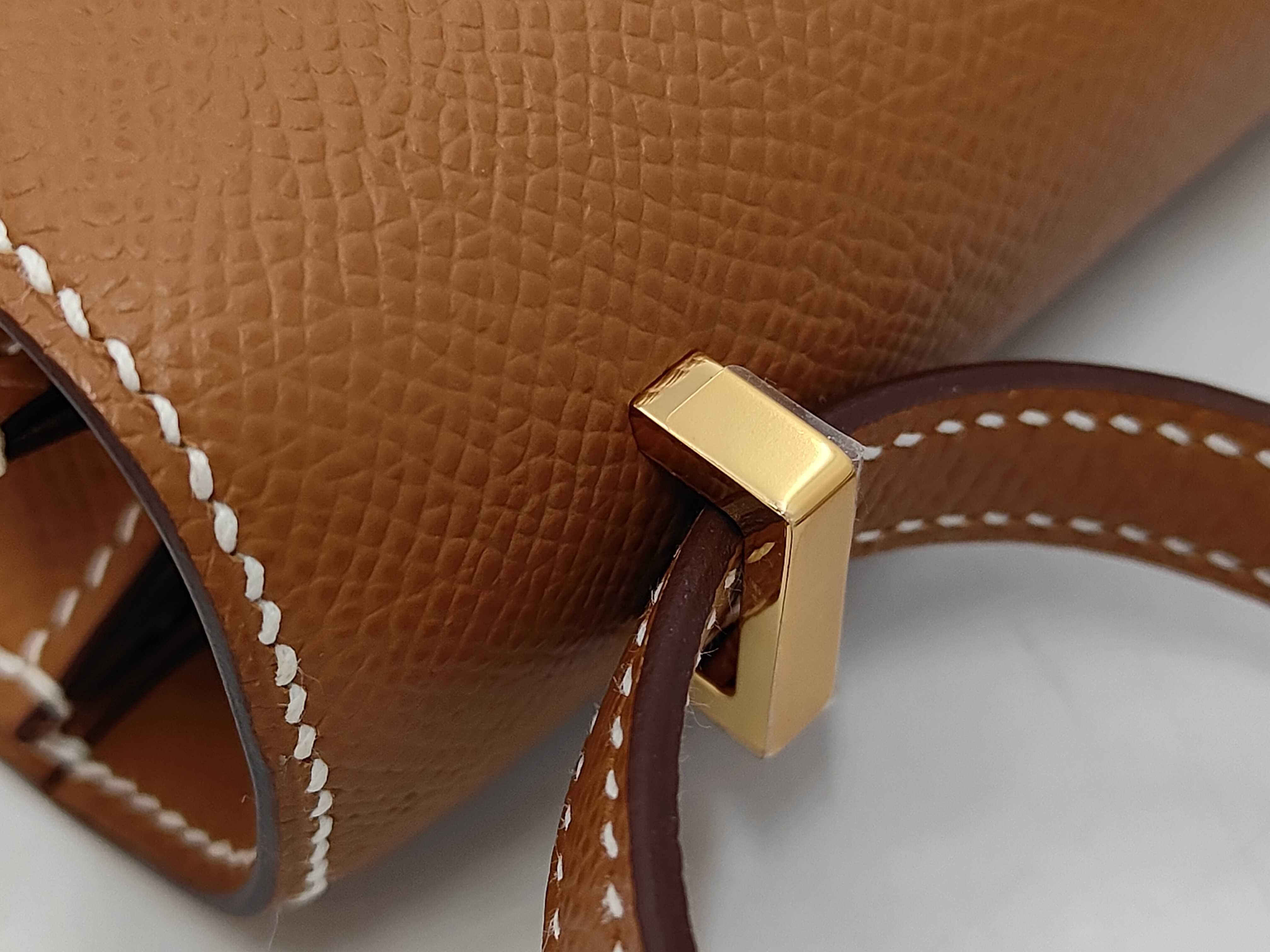 Constance 3 Mini Veau Epsom Gold Shoulder Bag with Seal and U Stamp — view 7