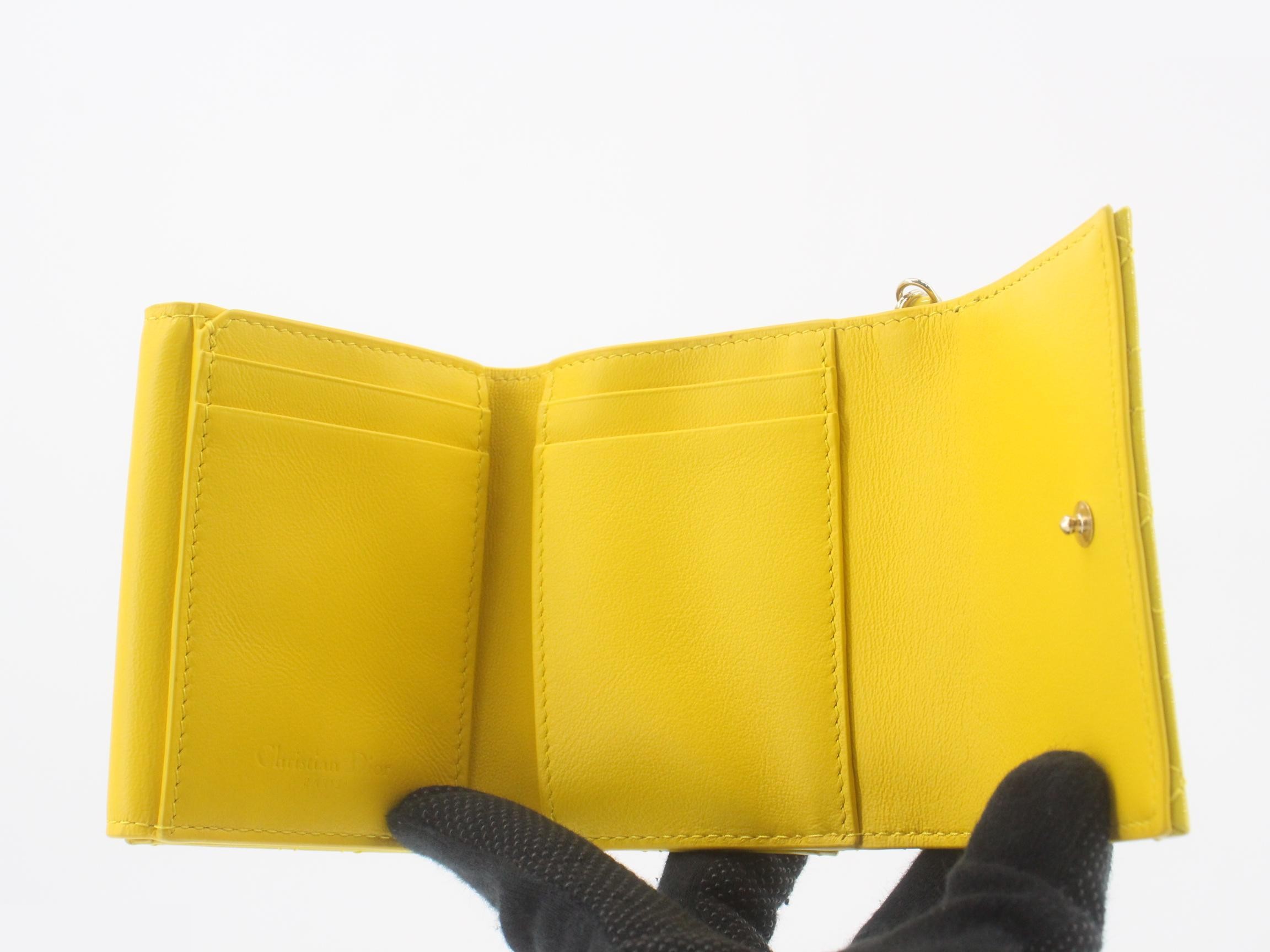 Lady Dior Lotus Wallet Tri-fold Wallet — view 4