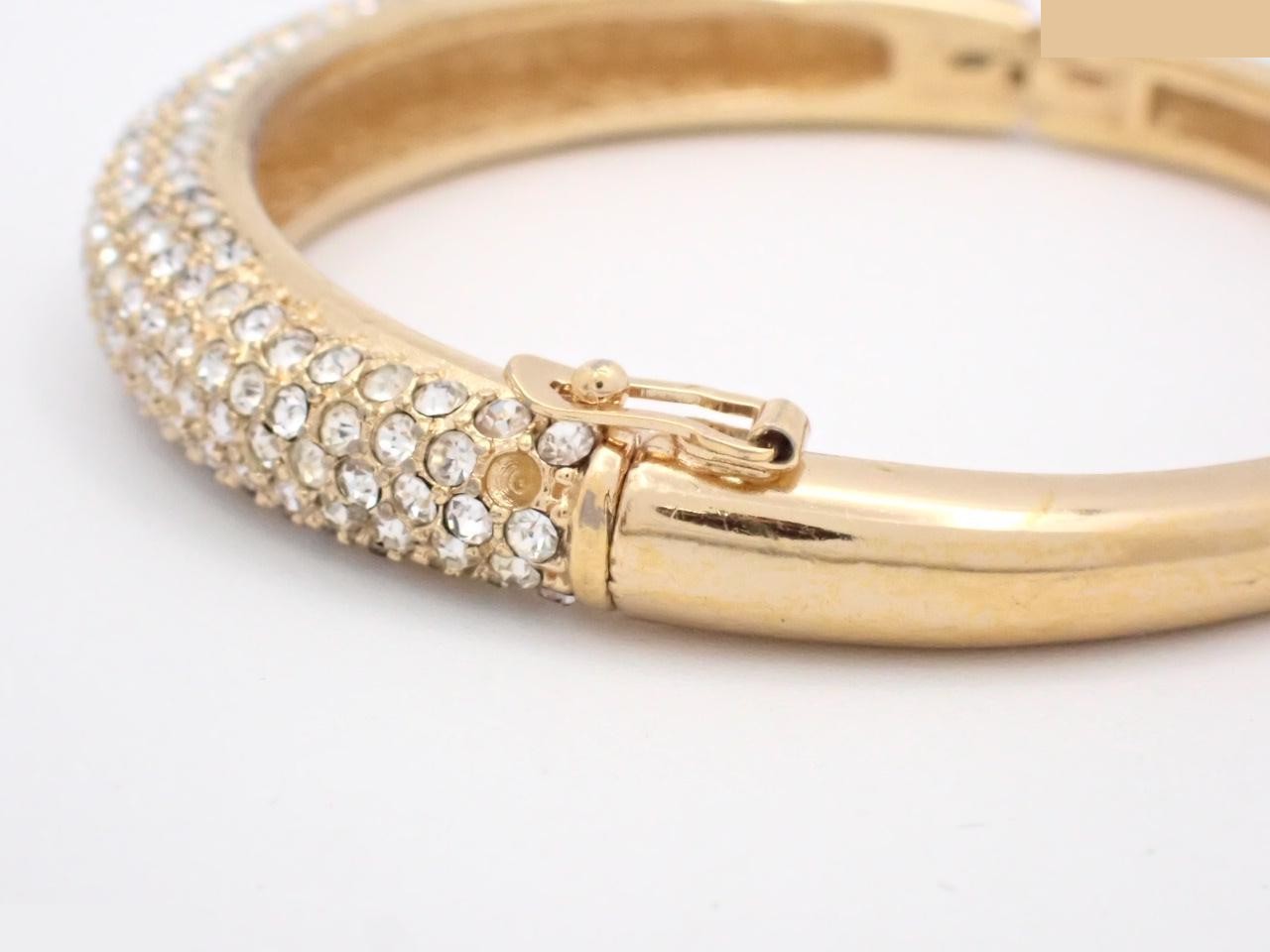Rhinestone gold bangle, wrist circumference approximately 16.5 cm — view 3