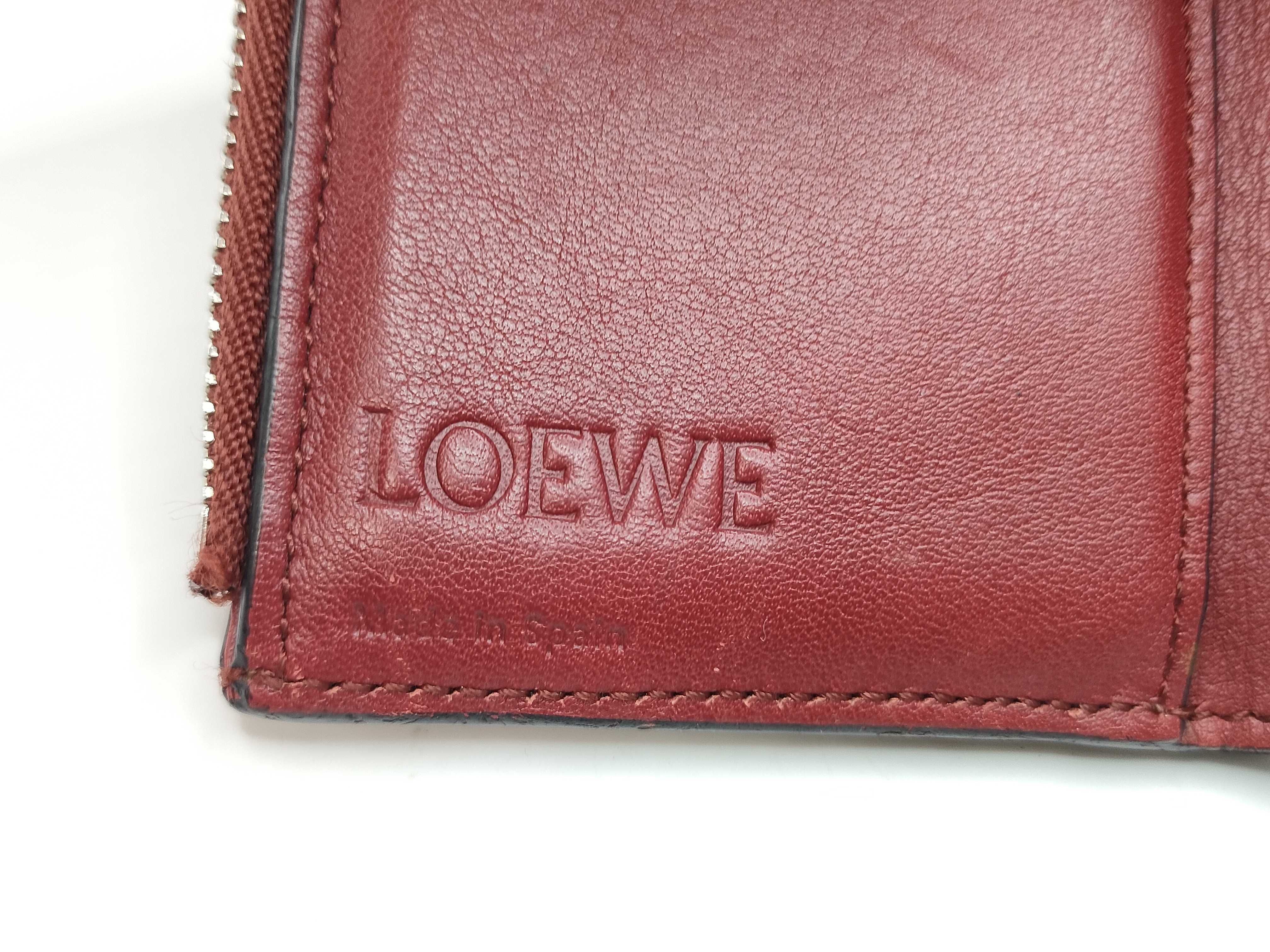 Anagram Leather Tri-fold Wallet, Brown — view 9