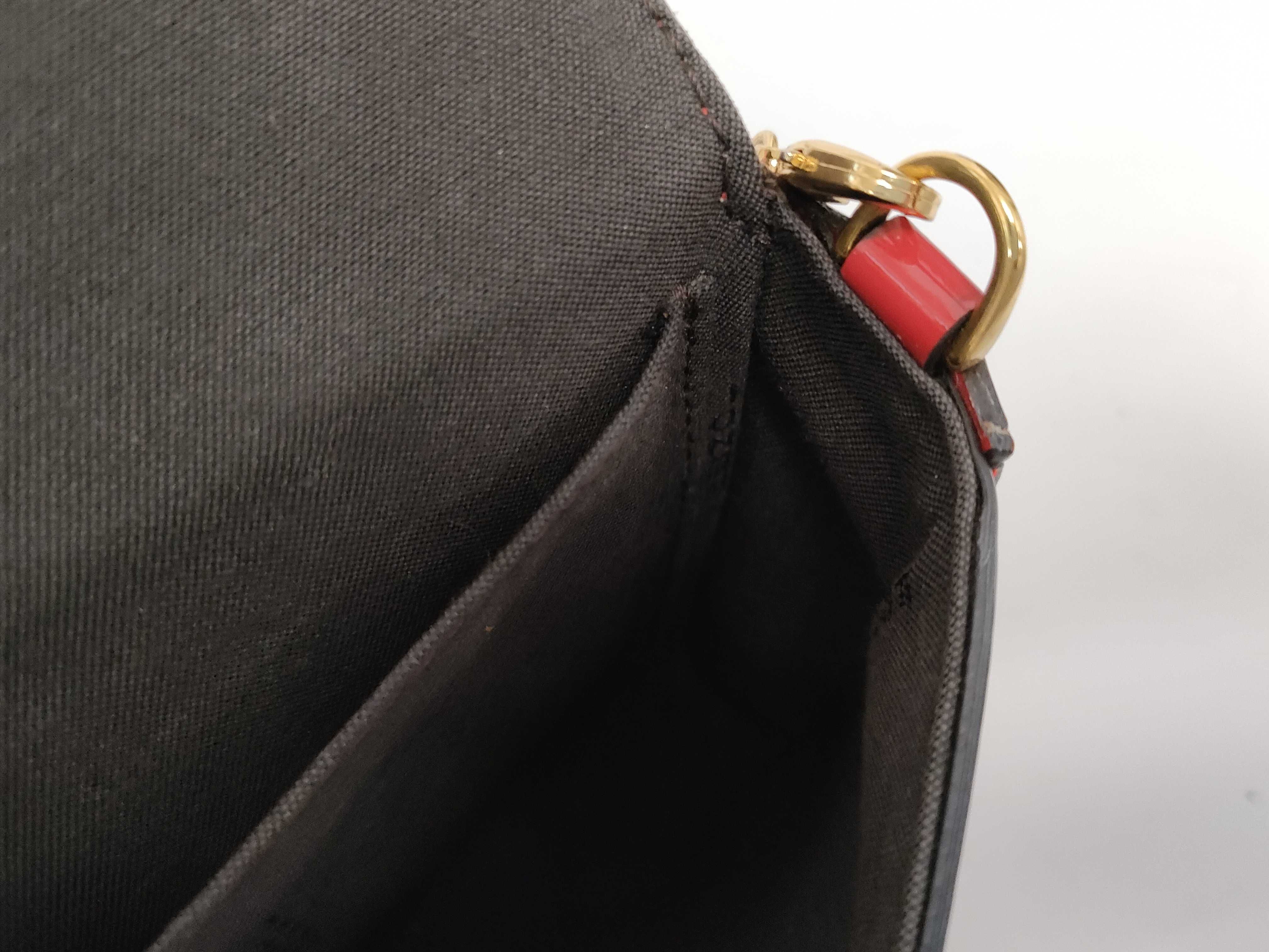 F is Patent Leather Chain Wallet Red 8BS032 Shoulder Bag — view 8