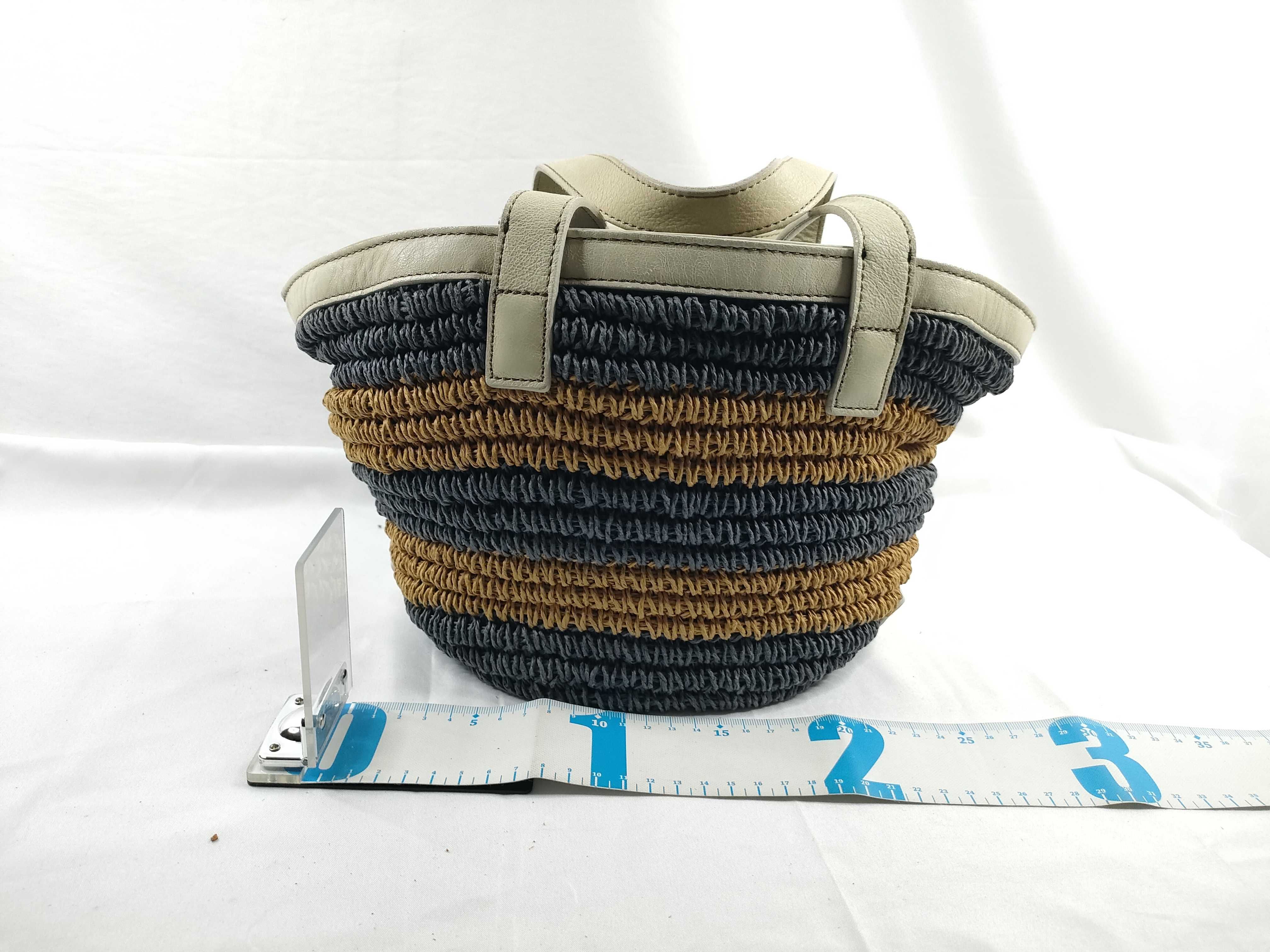 Blue Label Burberry Blue Label Handbag Raffia Handbag — view 2