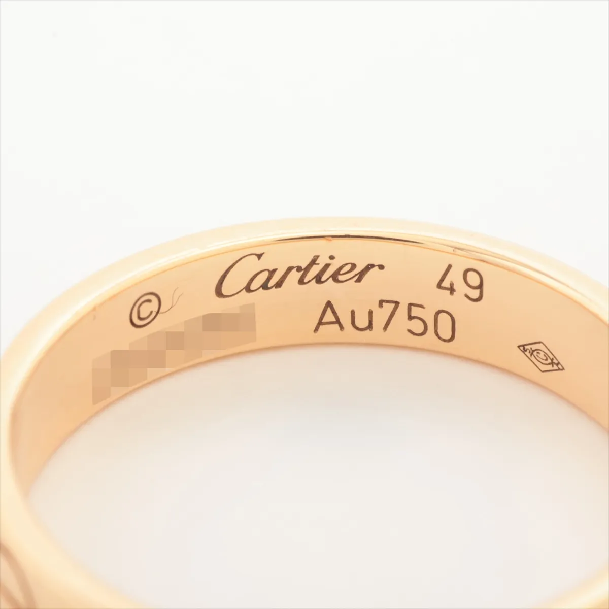 Mini Love Ring, 750 (PG), 2.9g, Size 49, DSZ070, Motif — view 3