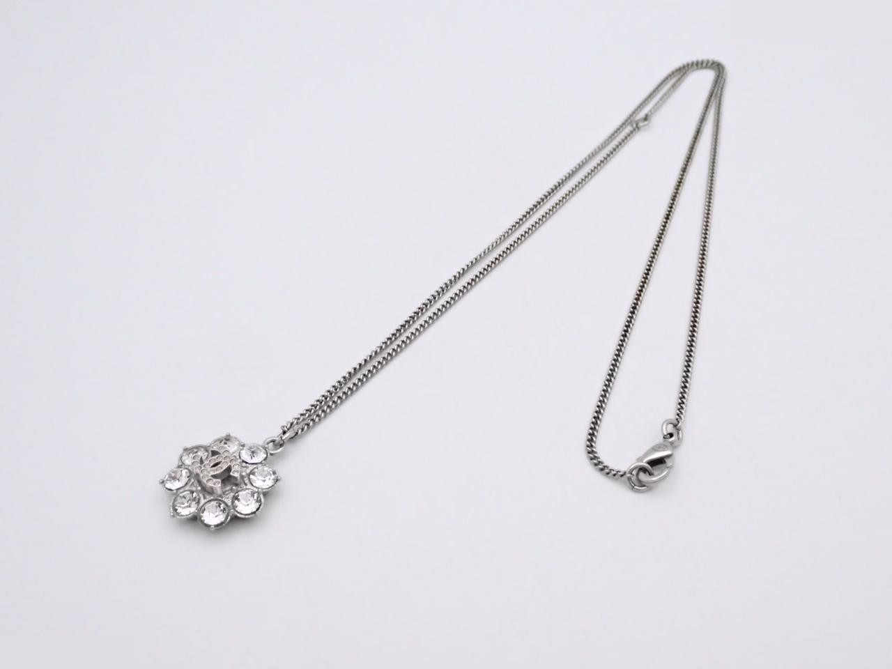 Necklace B16V Coco Mark Flower Rhinestone — view 3