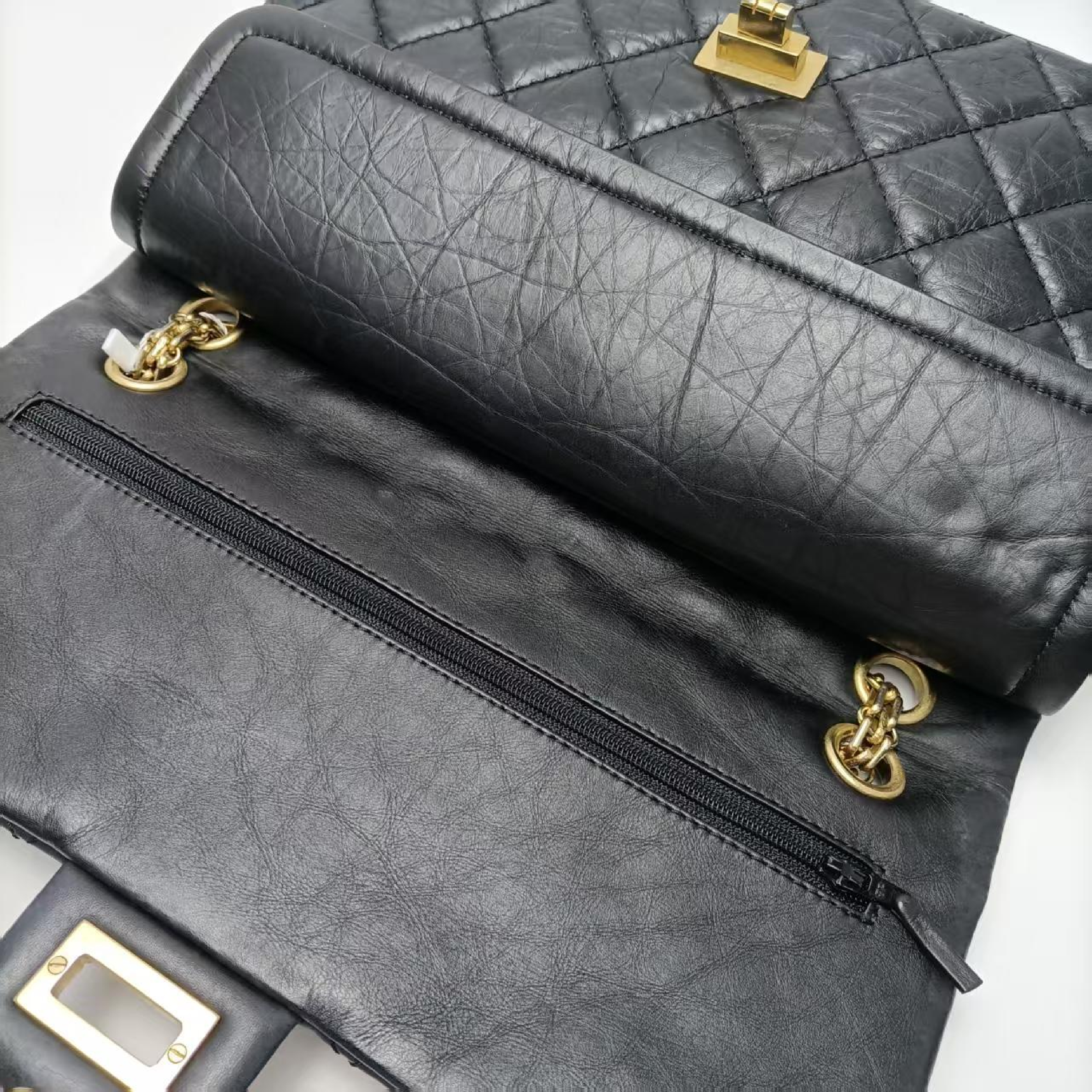 2.55 bag cowhide shoulder bag serial number 15 shoulder bag — view 9