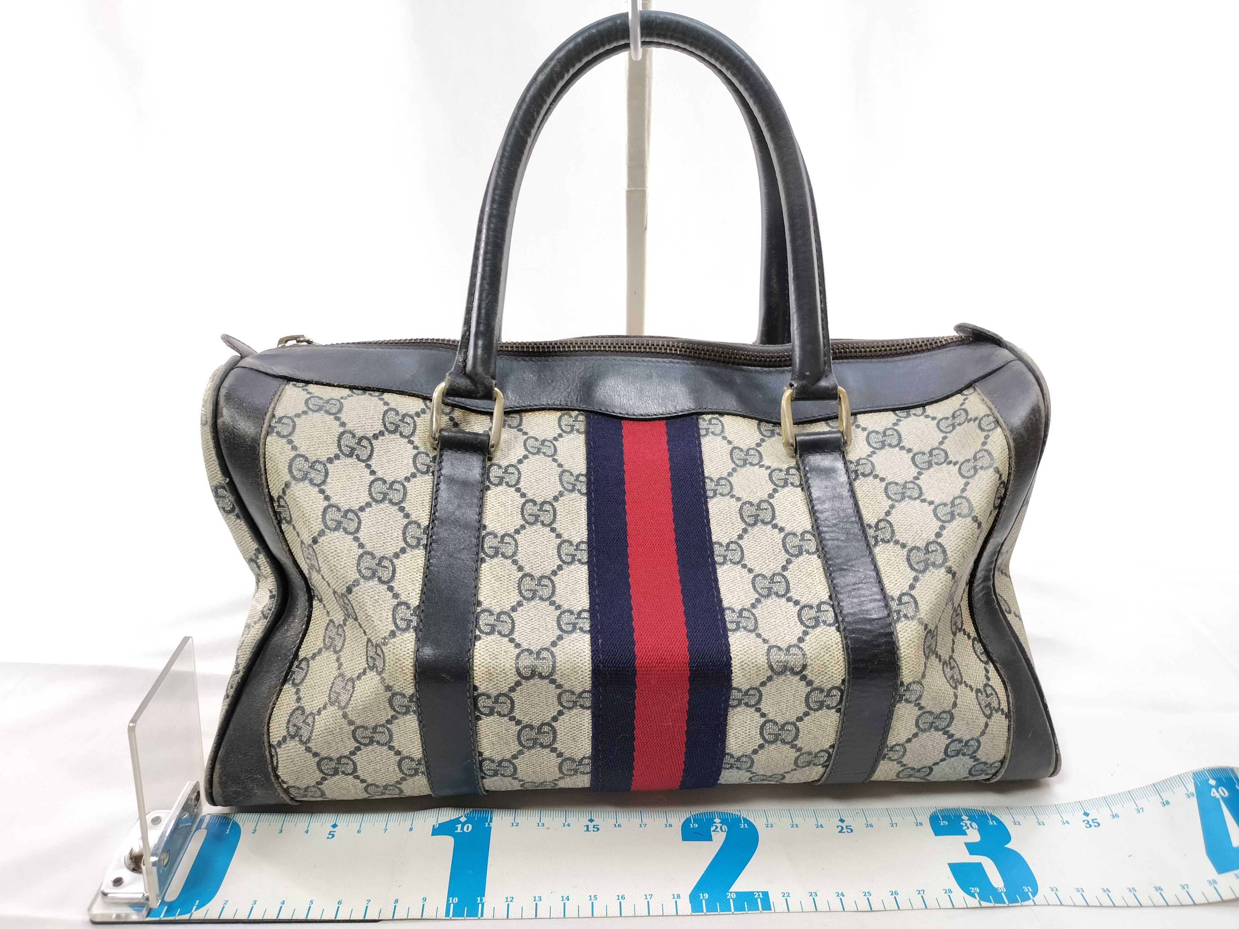 GG Supreme Sherry Boston Bag, Vintage, Old, No Stamp — view 2