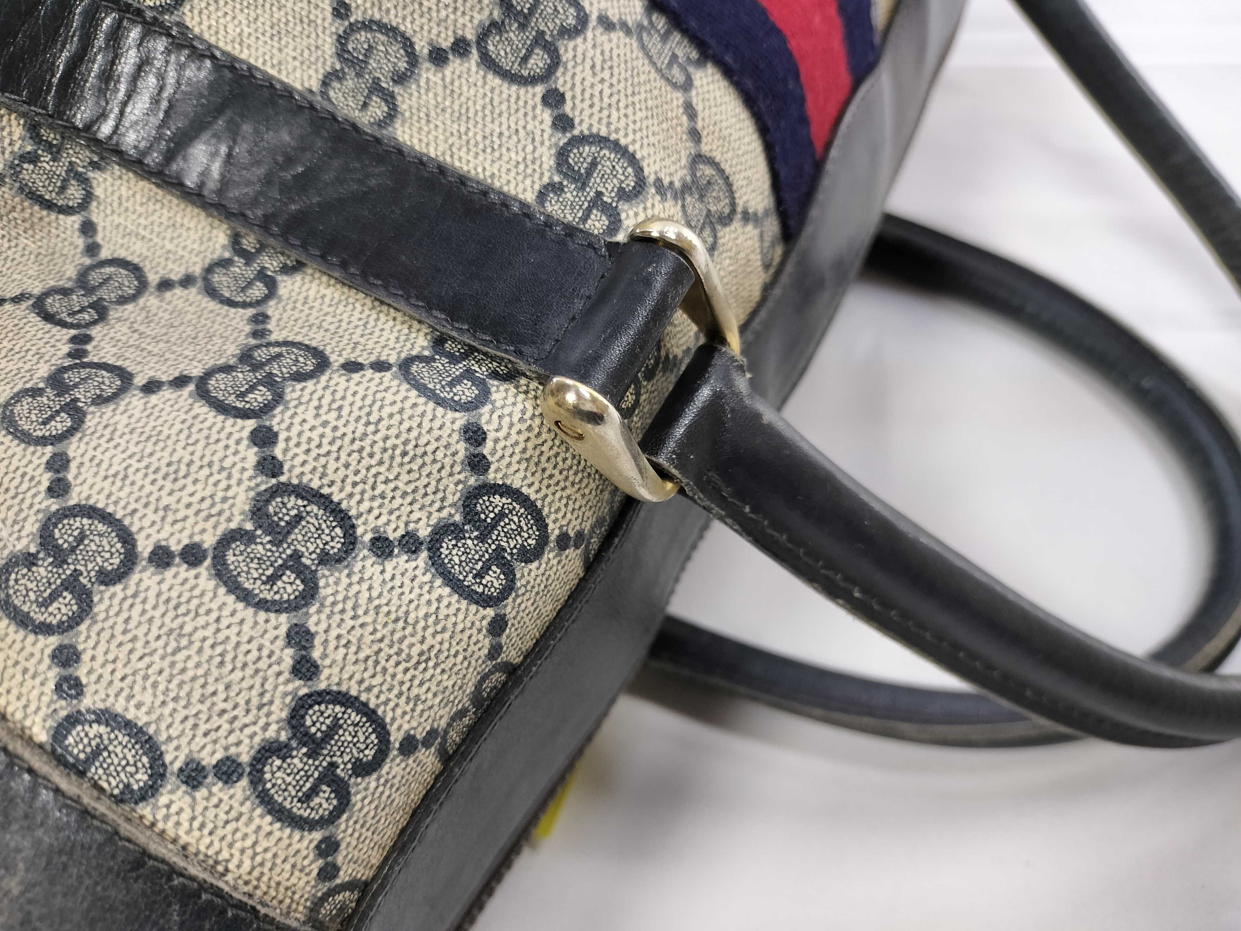 GG Supreme Sherry Boston Bag, Vintage, Old, No Stamp — view 5