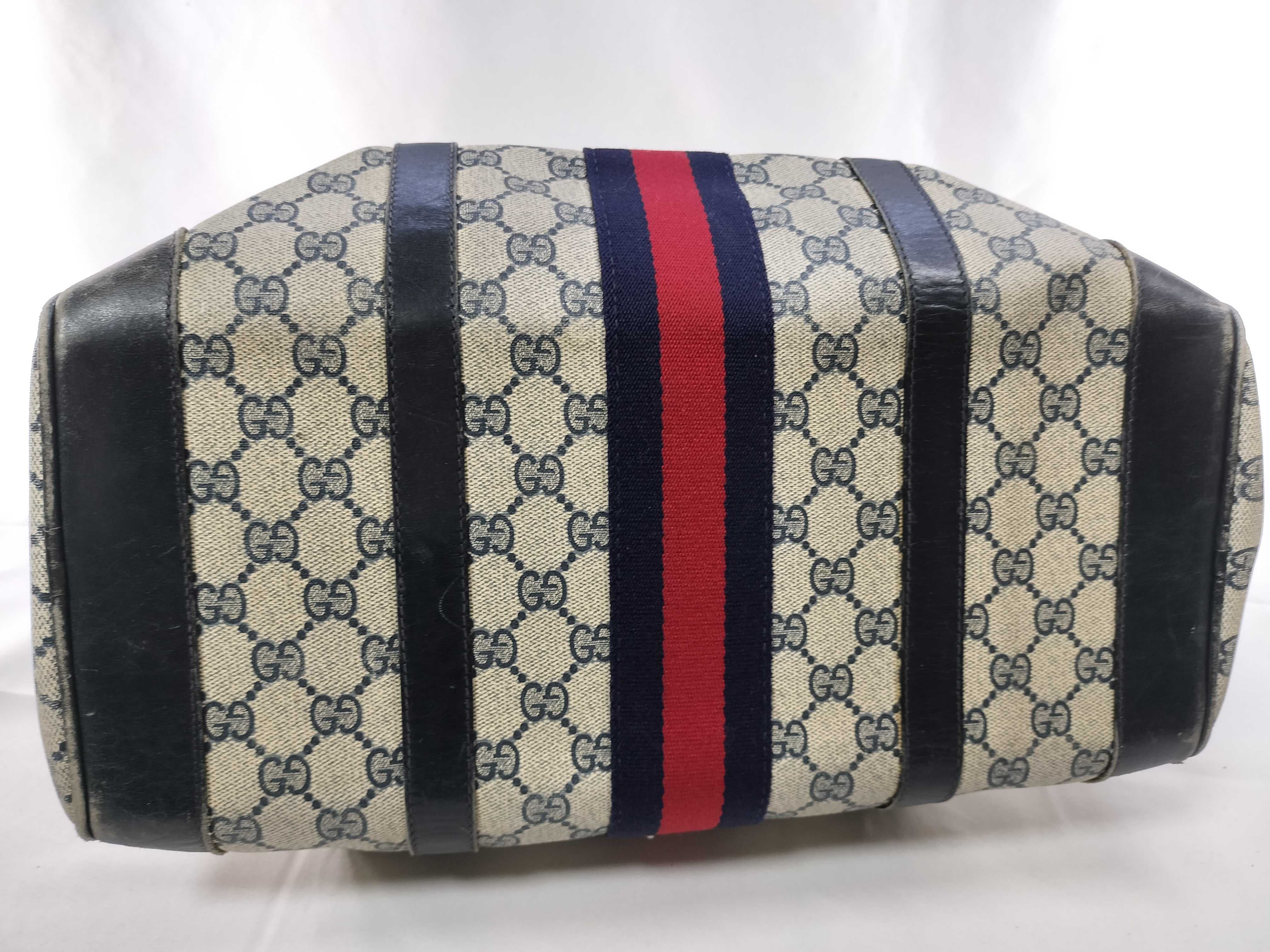 GG Supreme Sherry Boston Bag, Vintage, Old, No Stamp — view 7