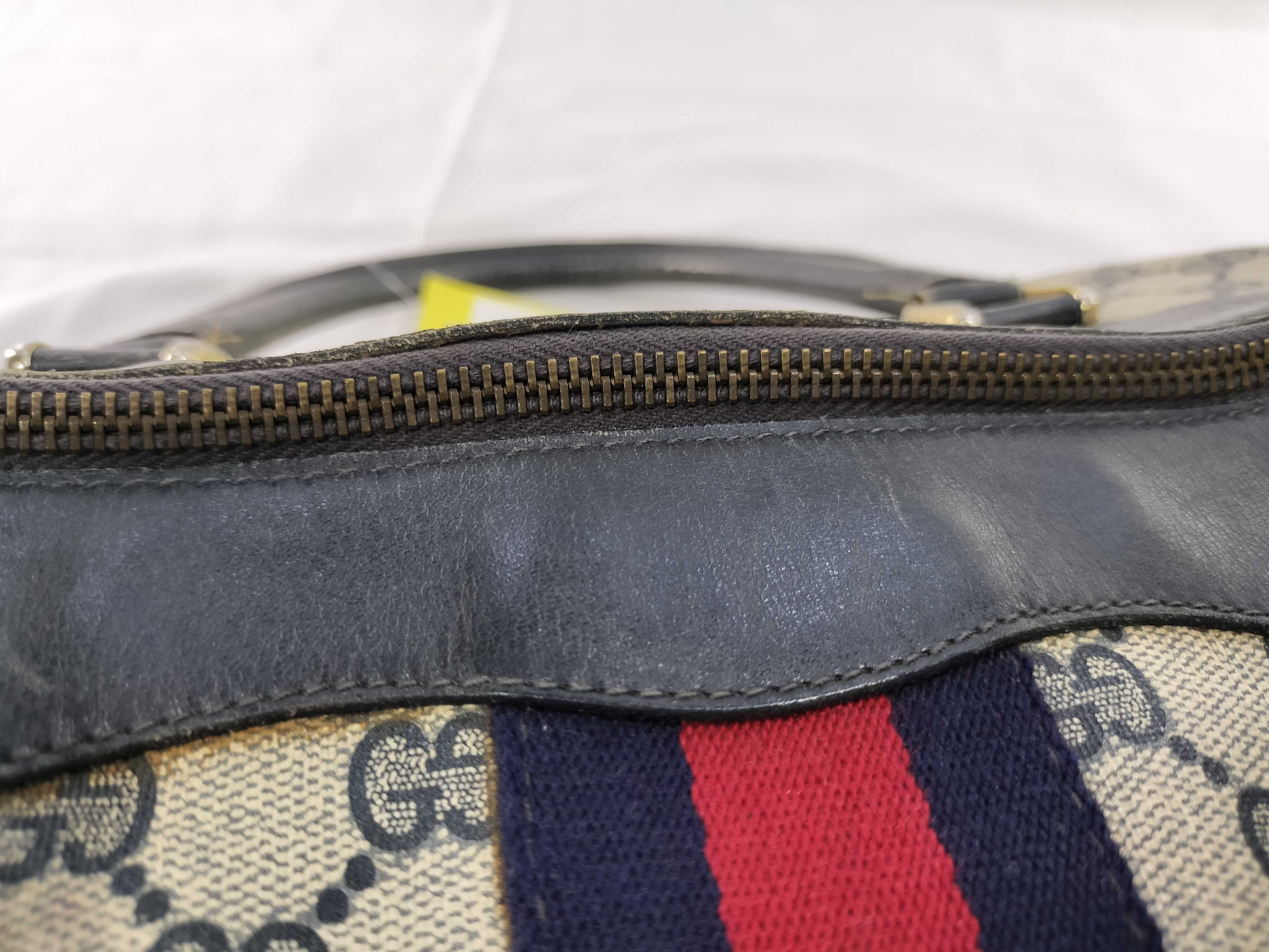 GG Supreme Sherry Boston Bag, Vintage, Old, No Stamp — view 8