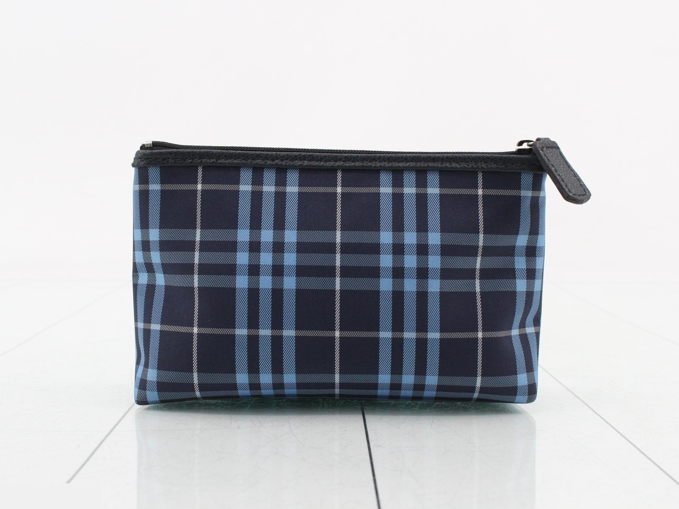 London Nova Check Pouch, Blue — view 2