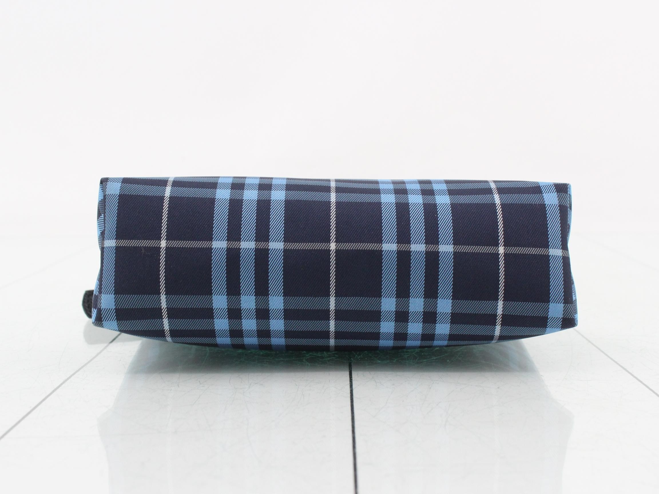 London Nova Check Pouch, Blue — view 3