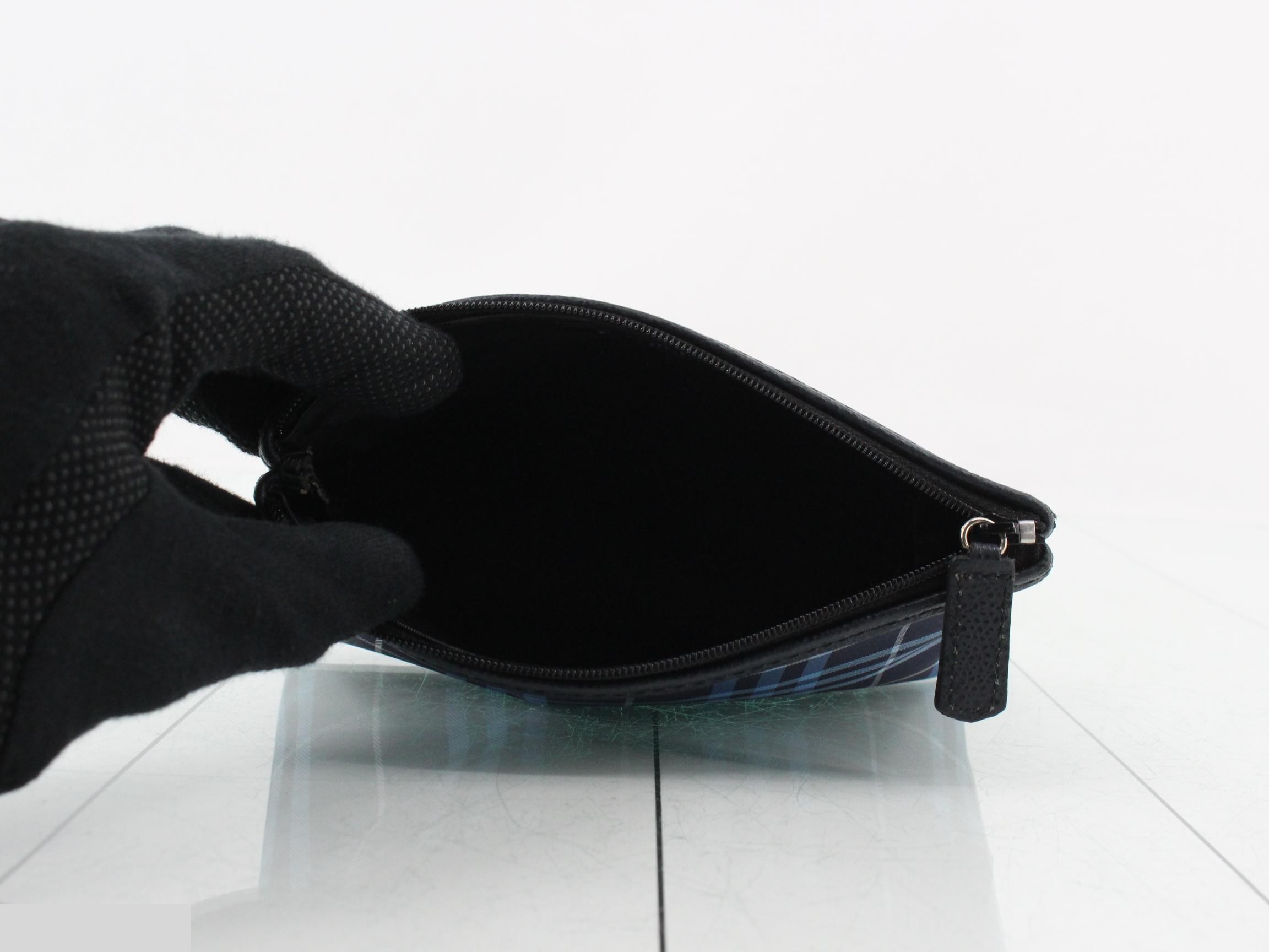 London Nova Check Pouch, Blue — view 4