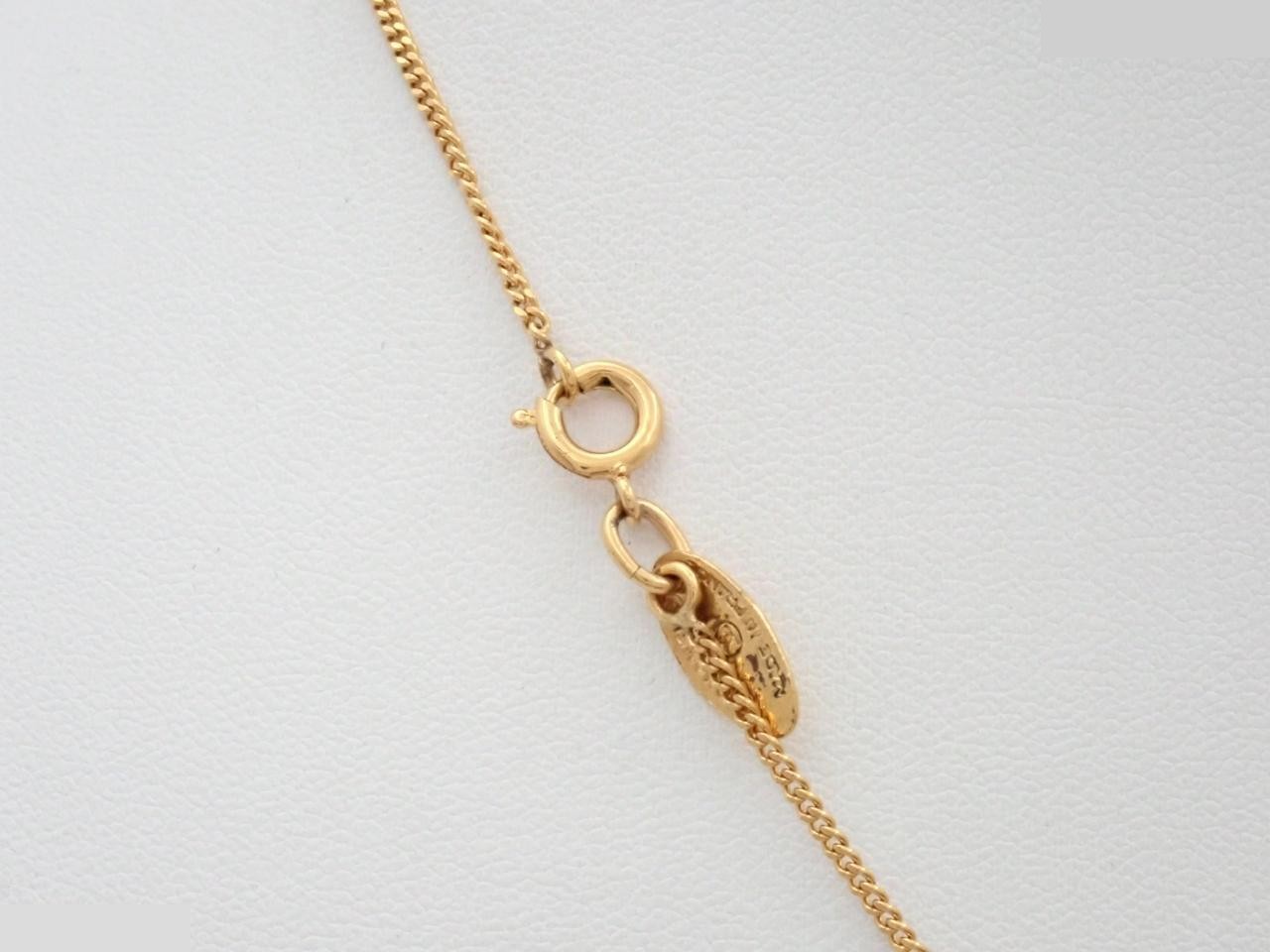 Necklace with Coco Mark design, gold, chain approximately 40cm long. — view 2