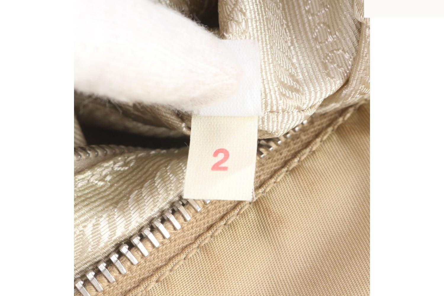 Tessuto Nylon Triangle Logo Python Leather Tote Bag — view 9
