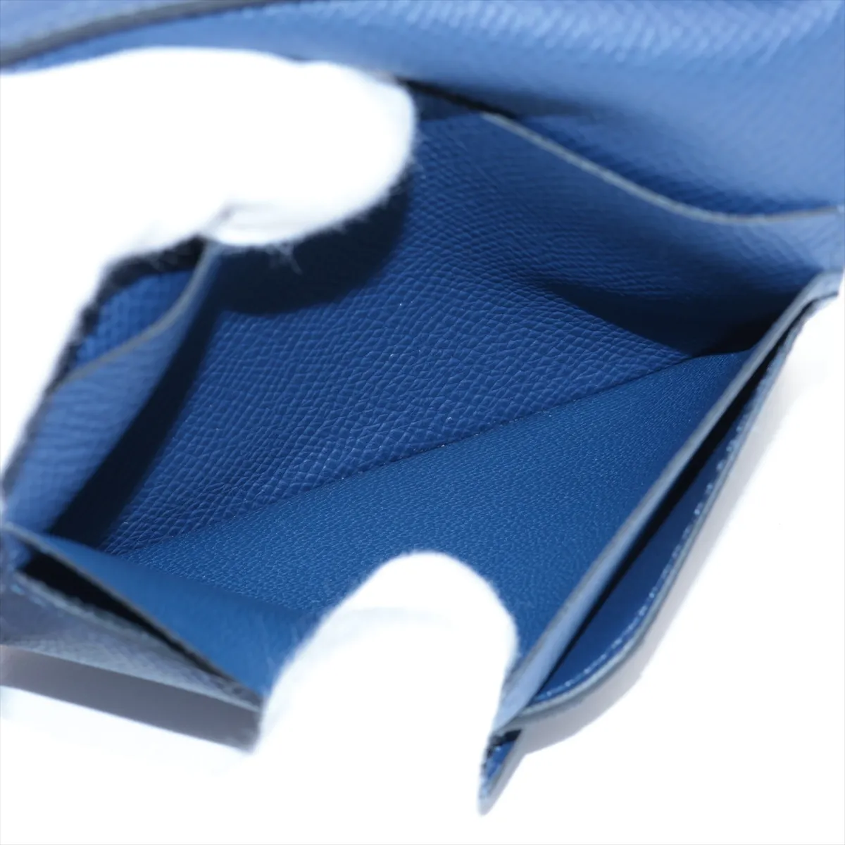 Bearn Compact Vaux Epson Compact Wallet Deep Blue Silver Hardware W:2024 — view 6